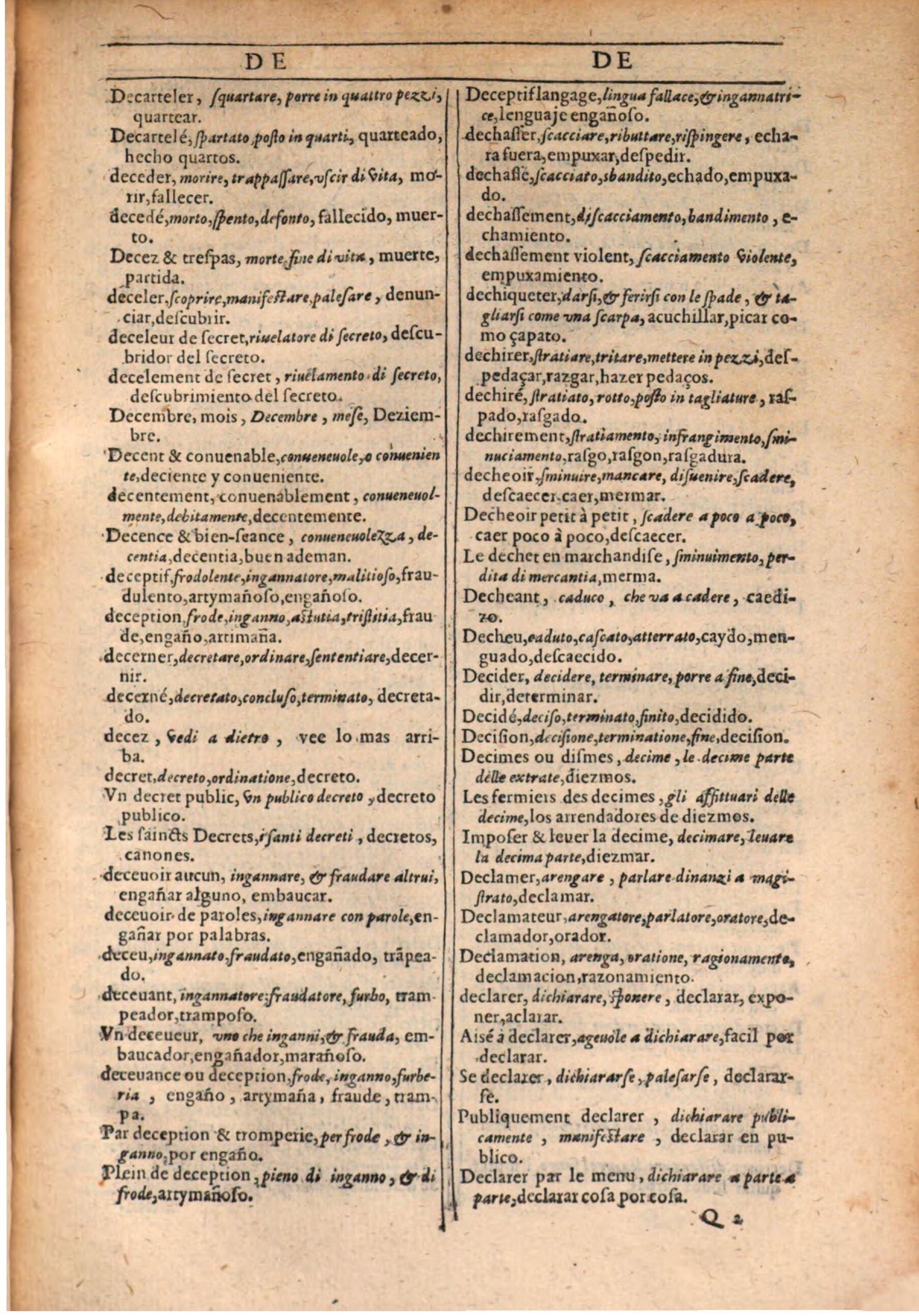 1609 - Philippe Albert et Alexandre Pernet - Trésor des trois langues française, italienne et espagnole (Seconde partie) - BSB Munich 1609 - Philippe Albert et Alexandre Pernet - Trésor des trois langues française, italienne et espagnole (Seconde partie) - BSB Munich