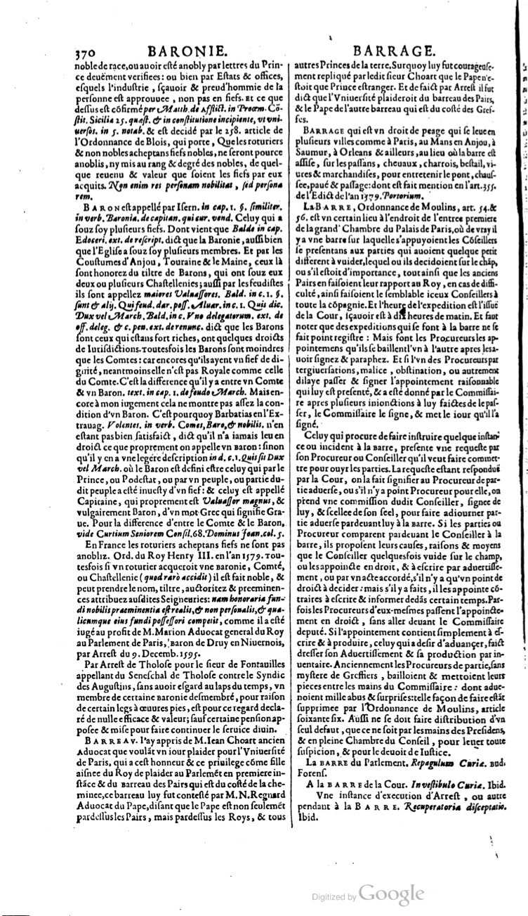 1629 - Veuve Nicolas Buon - Trésor du droit français (21754 T. 1) - BM Lyon
