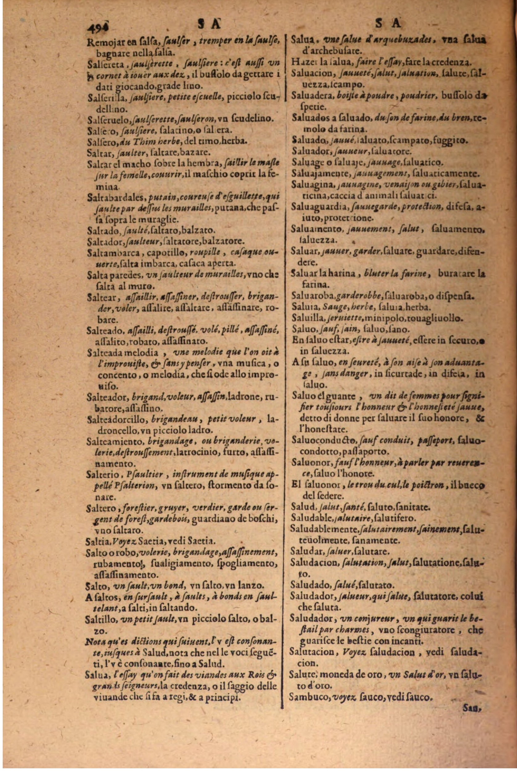 1606 - Samuel Crespin - Thresor des trois langues, francoise, italiene et espagnolle - BSB Munich 1606 - Samuel Crespin - Thresor des trois langues, francoise, italiene et espagnolle - BSB Munich