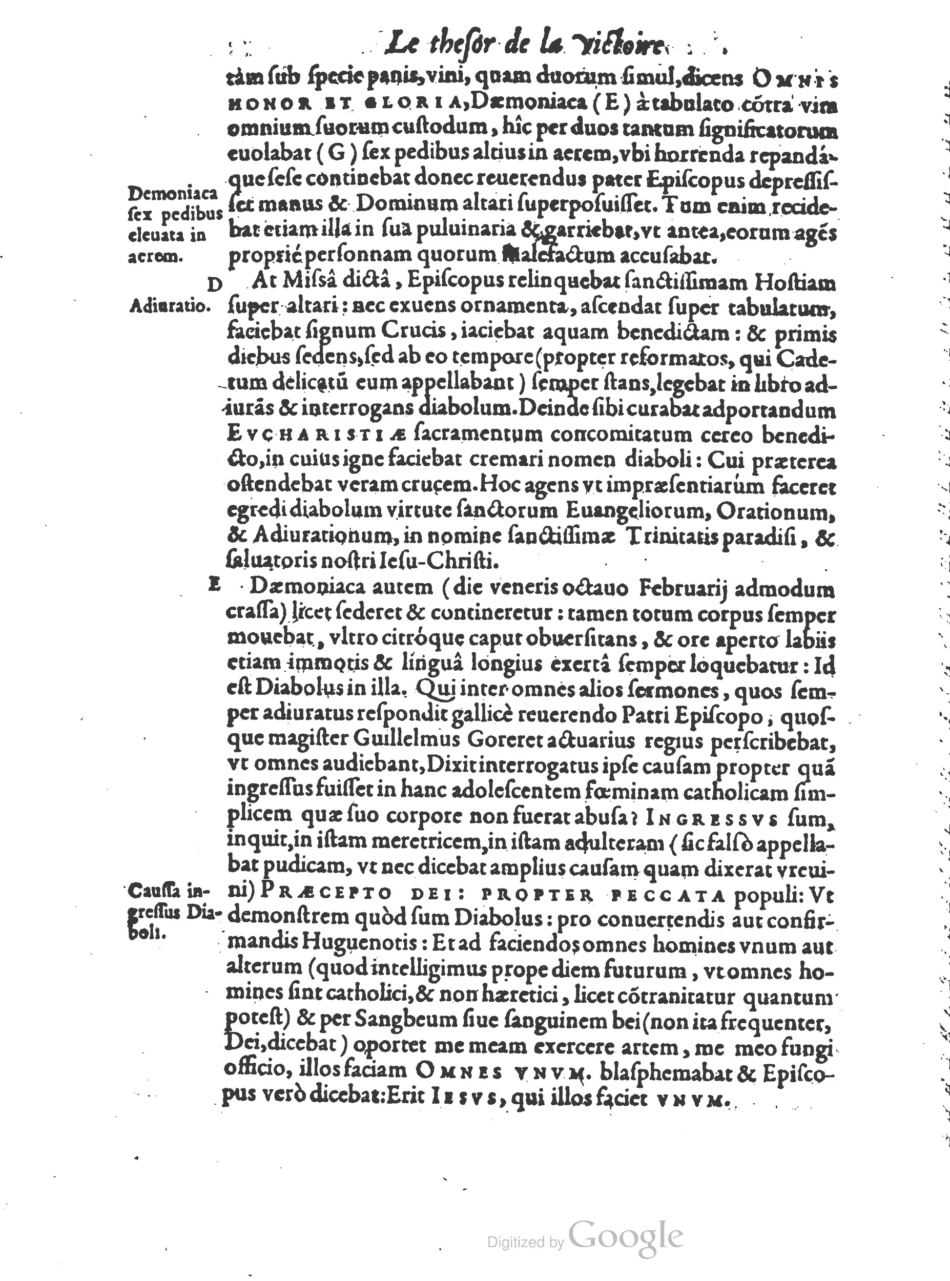 1578 - Nicolas Chesneau - Trésor et entière histoire de la triomphante victoire du corps de Dieu sur l’esprit malin - British Library 1578 - Nicolas Chesneau - Trésor et entière histoire de la triomphante victoire du corps de Dieu sur l’esprit malin - British Library