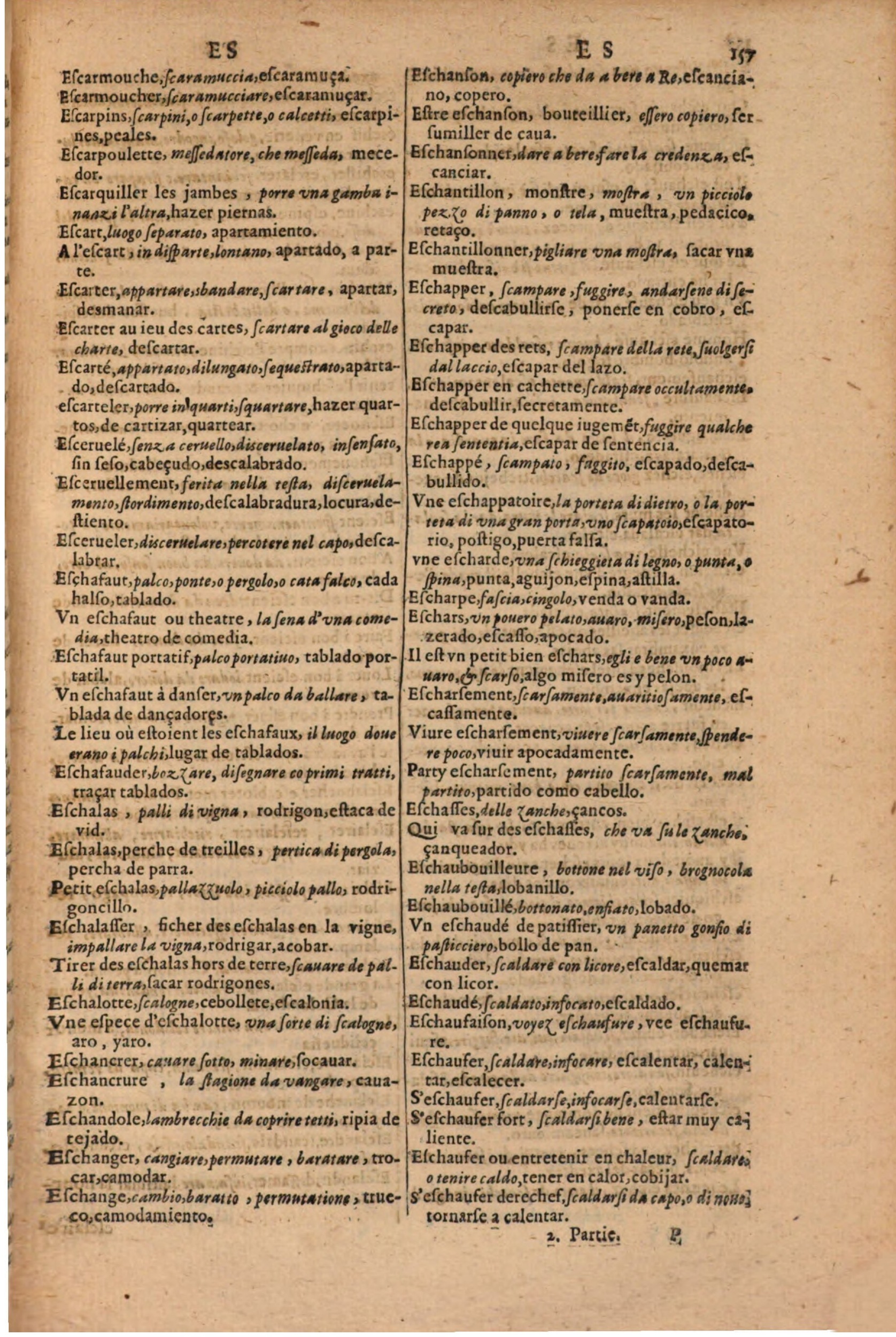 1616 - Pierre de la Rovière - Trésor des trois langues (Seconde partie) - BSB Munich