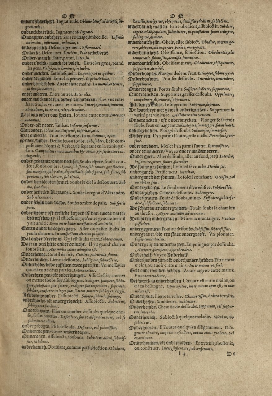 1573 - Christophe Plantin - Trésor du langage bas-allemand - Greifswald