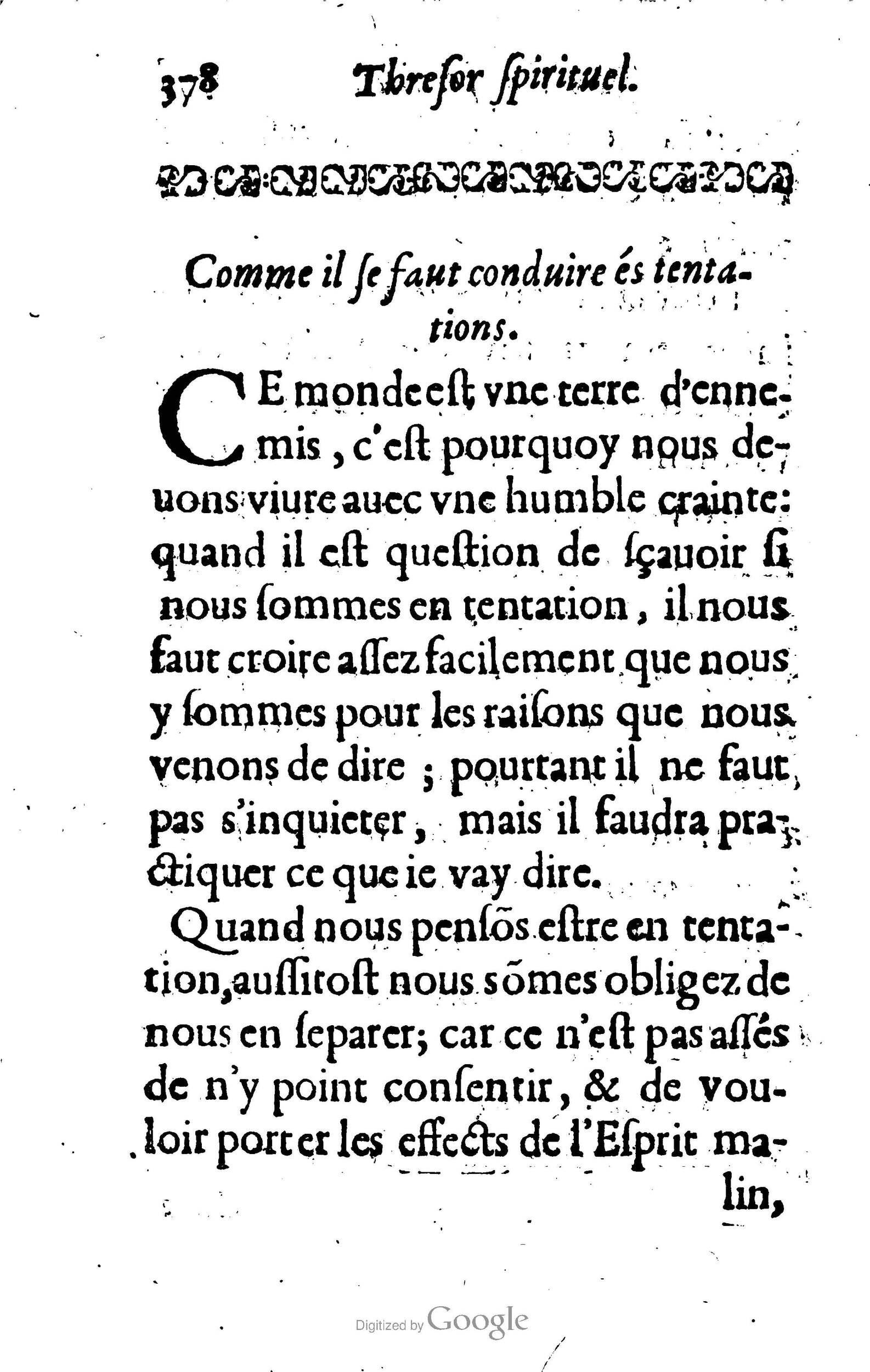 1633 - François Waudré - Trésor spirituel contenant les excellences du christianisme - BM Lyon