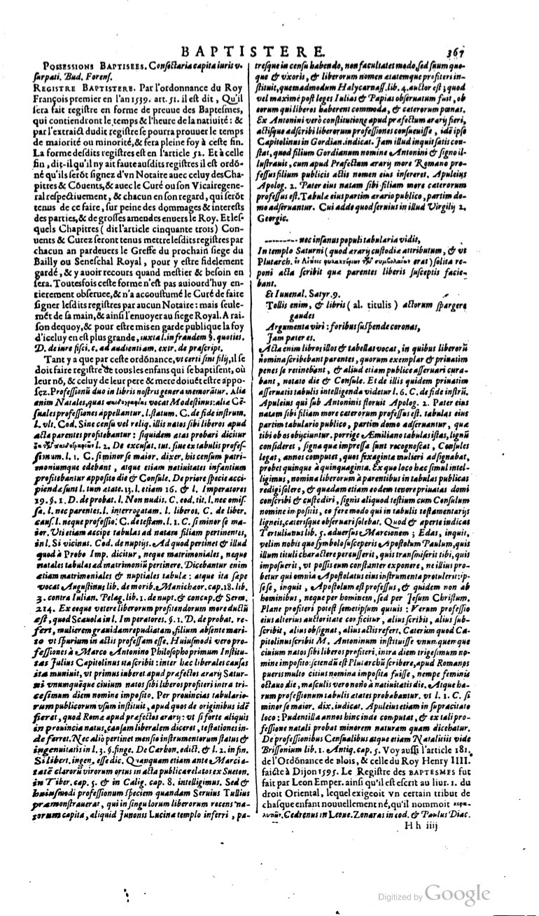 1629 - Veuve Nicolas Buon - Trésor du droit français (21754 T. 1) - BM Lyon