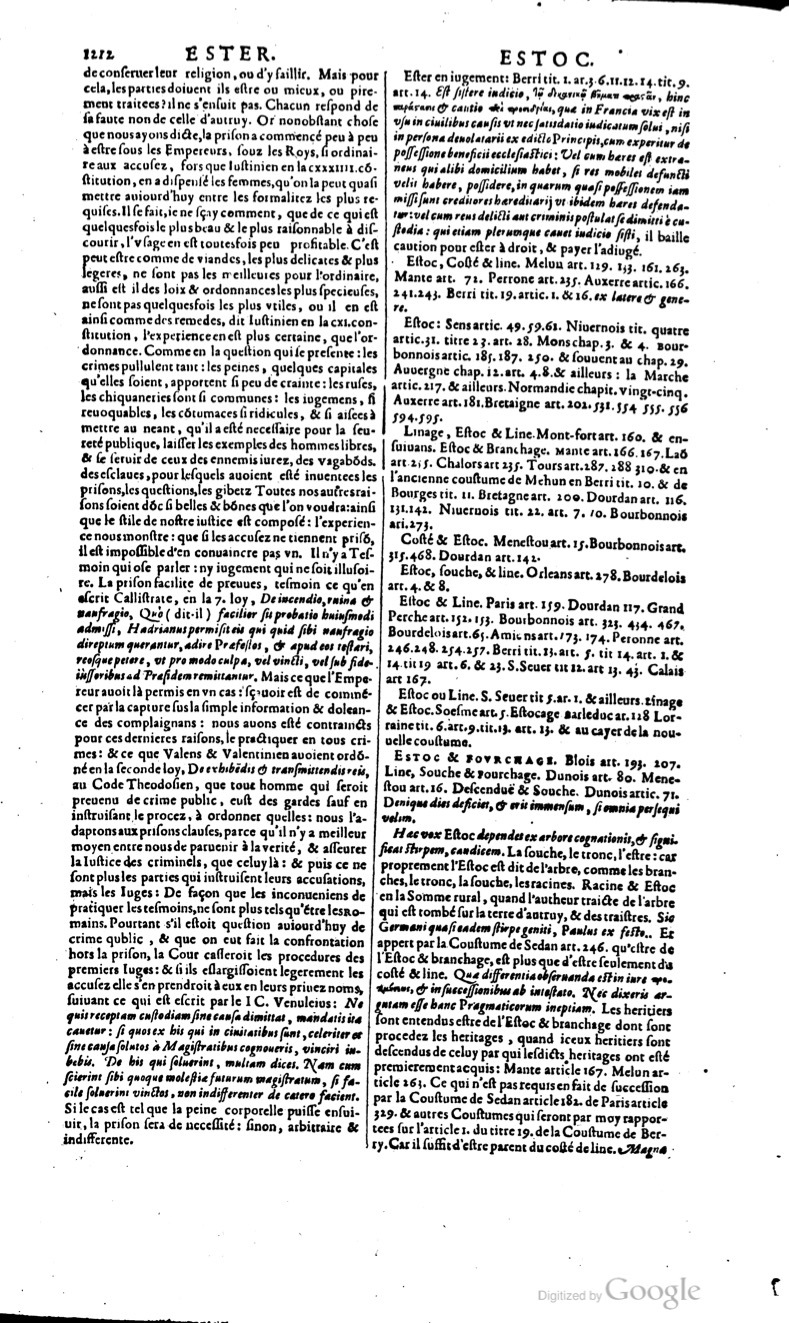 1629 - Veuve Nicolas Buon - Trésor du droit français (29620 T. 1) - BM Lyon