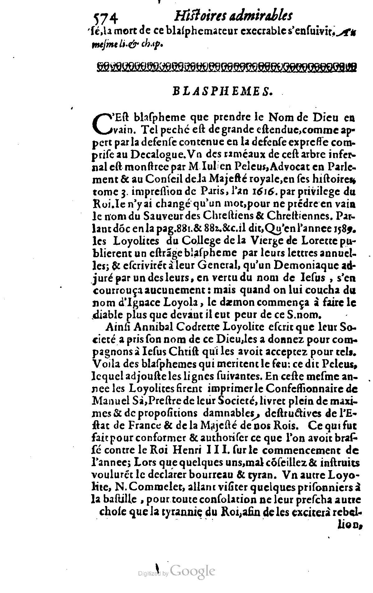 1628 - Jacques Crespin - Trésor d’histoires admirables et mémorables - BSB Munich
