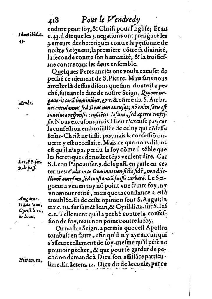 1607 - Nicolas Du Fossé - Trésor quadragésimal - T 02 - BM Lyon