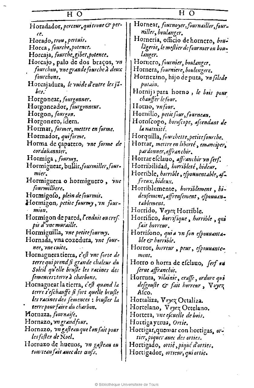 1607 - Marc Orry - Trésor des deux langues espagnole et française (Première et Seconde parties) - BU Tours