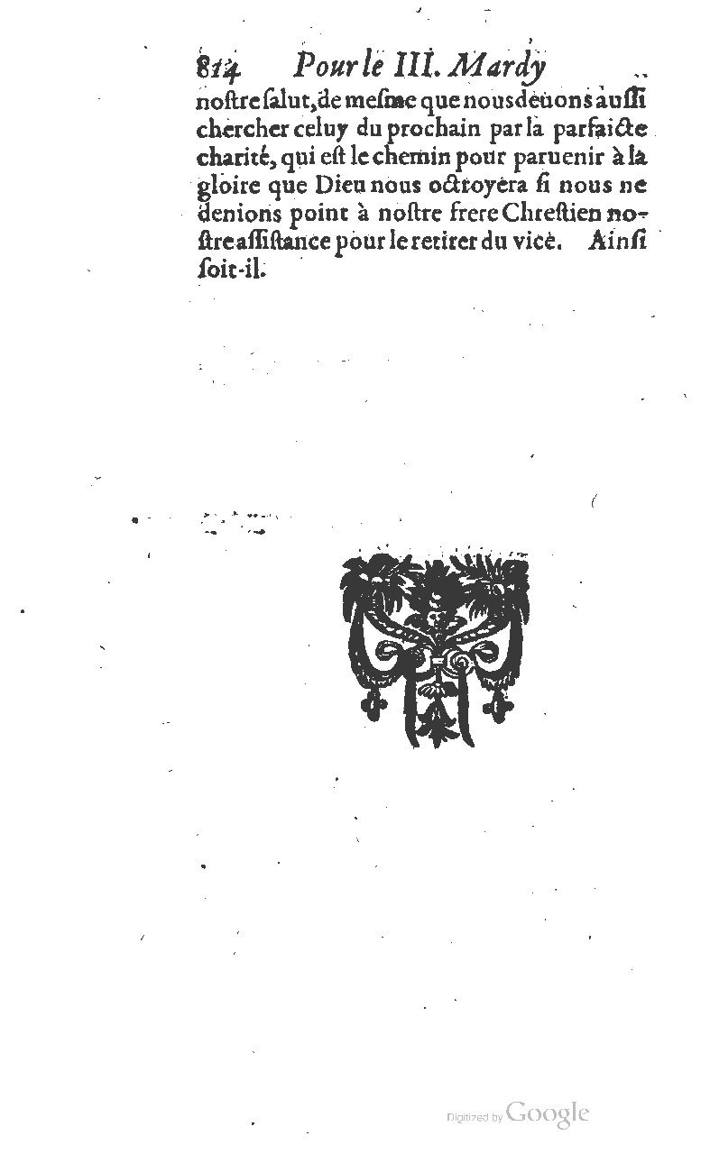 1607 - Nicolas Du Fossé - Trésor quadragésimal - T 01 - BM Lyon