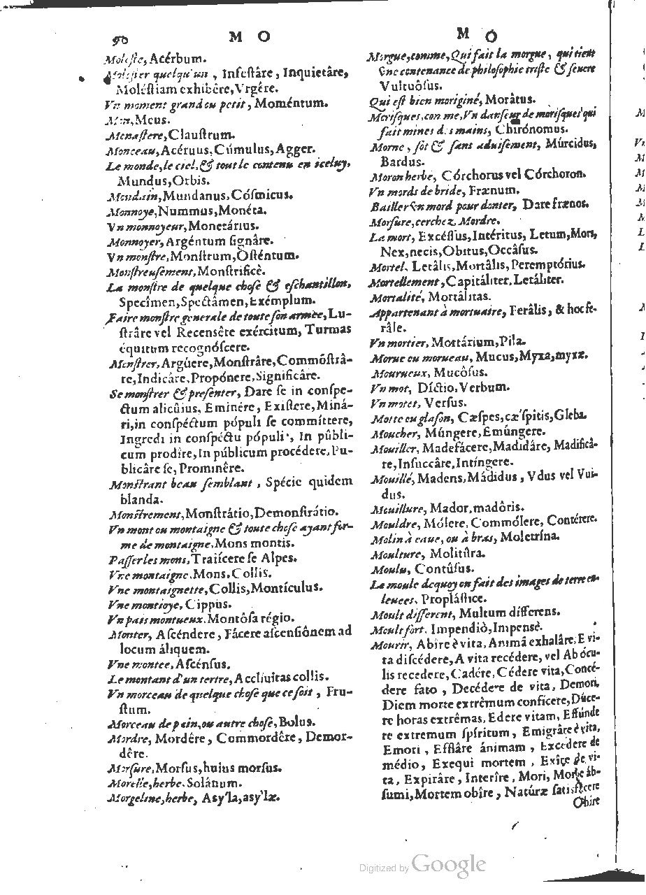 1564 - Henri Hylaire et Louis Cloquemin - Trésor des mots et traits français - BSB Munich