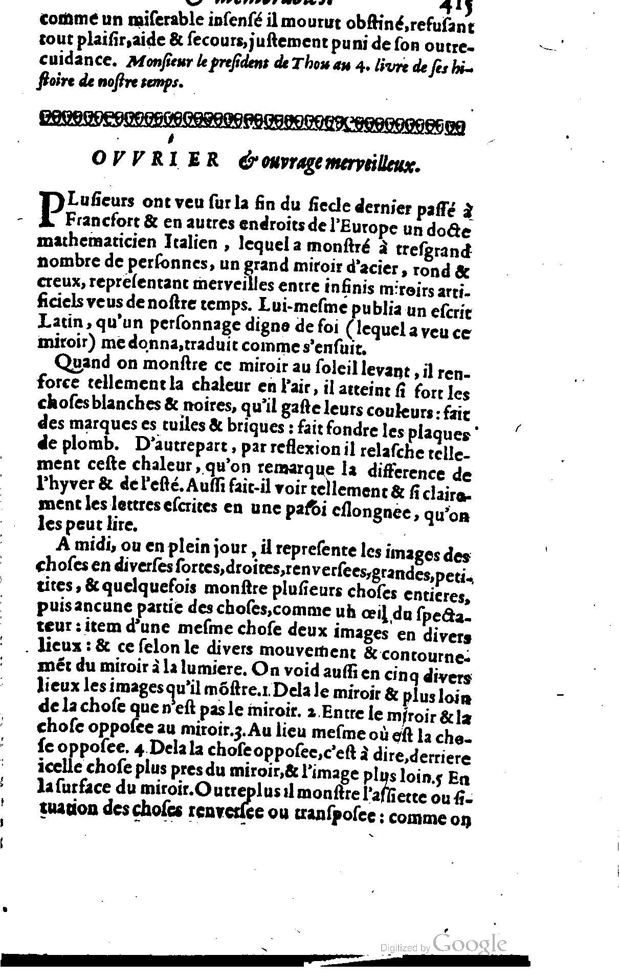 1628 - Jacques Crespin - Trésor d’histoires admirables et mémorables - BSB Munich
