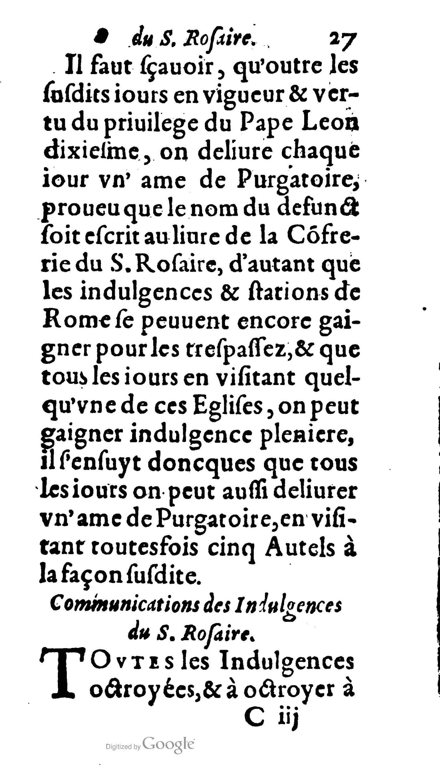 1604 - Jean Le Bouc - Trésor des indulgences du Saint Rosaire - BM Lyon 1604 - Jean Le Bouc - Trésor des indulgences du Saint Rosaire - BM Lyon