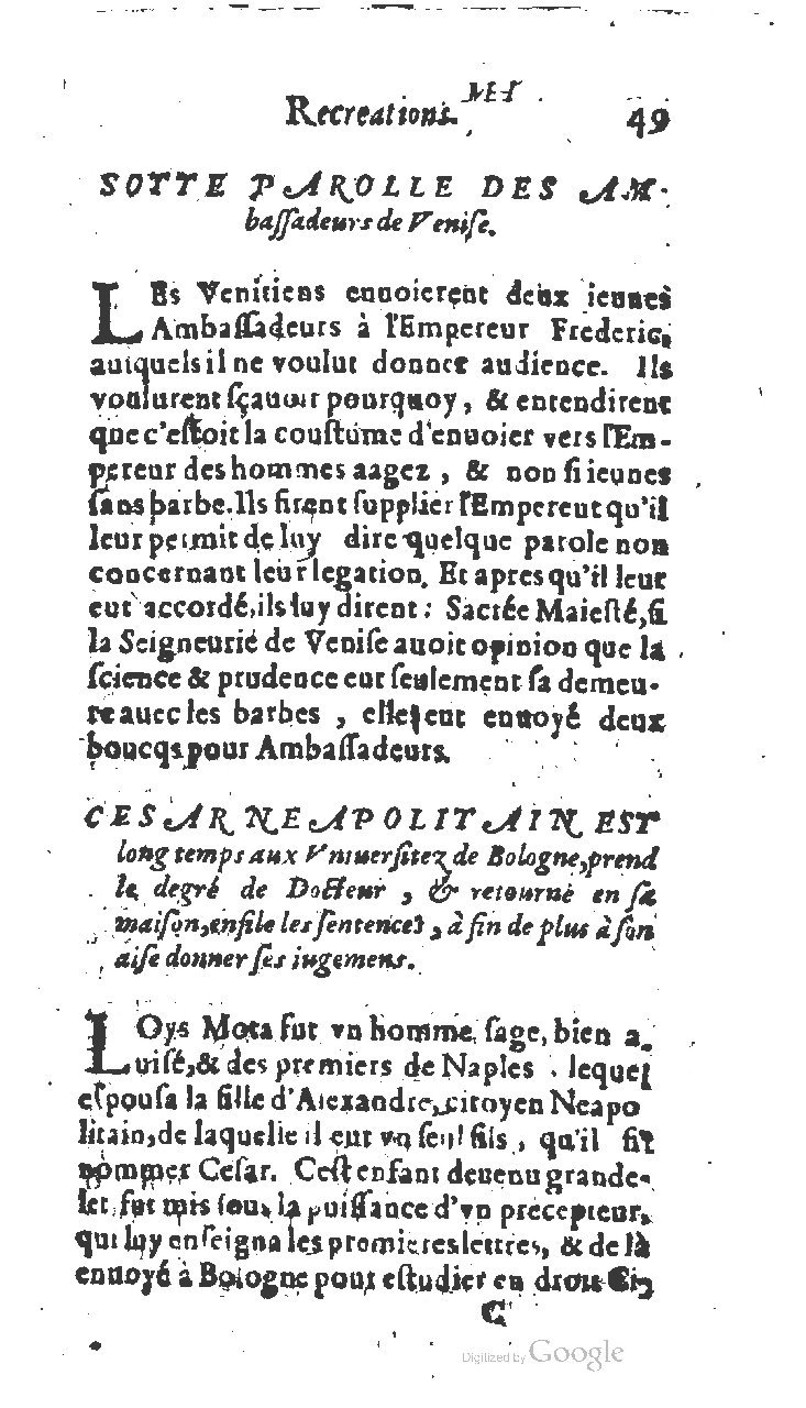 1611 - Jean Osmont - Trésor des récréations - BSB Munich