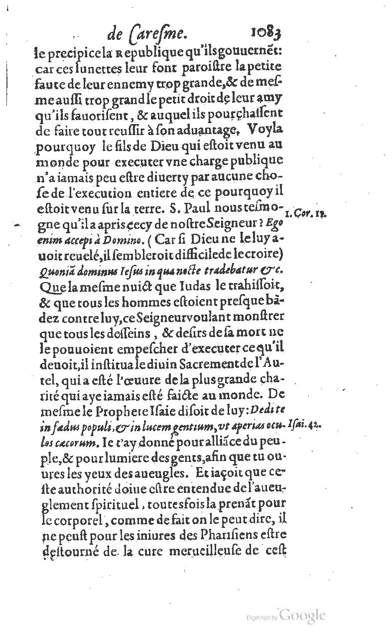1607 - Nicolas Du Fossé - Trésor quadragésimal - T 01 - BM Lyon