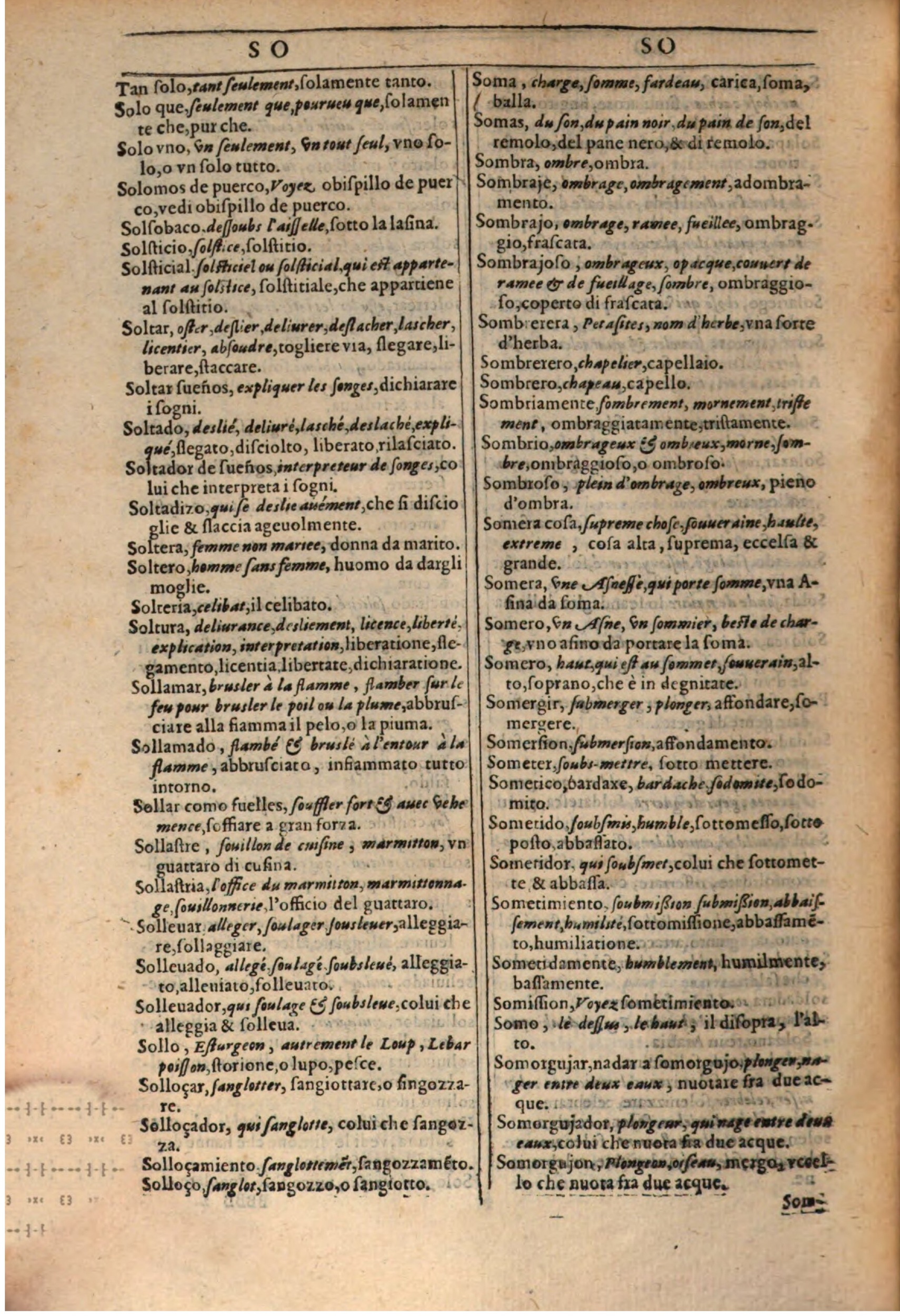 1609 - Philippe Albert et Alexandre Pernet - Trésor des trois langues française, italienne et espagnole (Première partie) - BSB Munich 1609 - Philippe Albert et Alexandre Pernet - Trésor des trois langues française, italienne et espagnole (Première partie) - BSB Munich