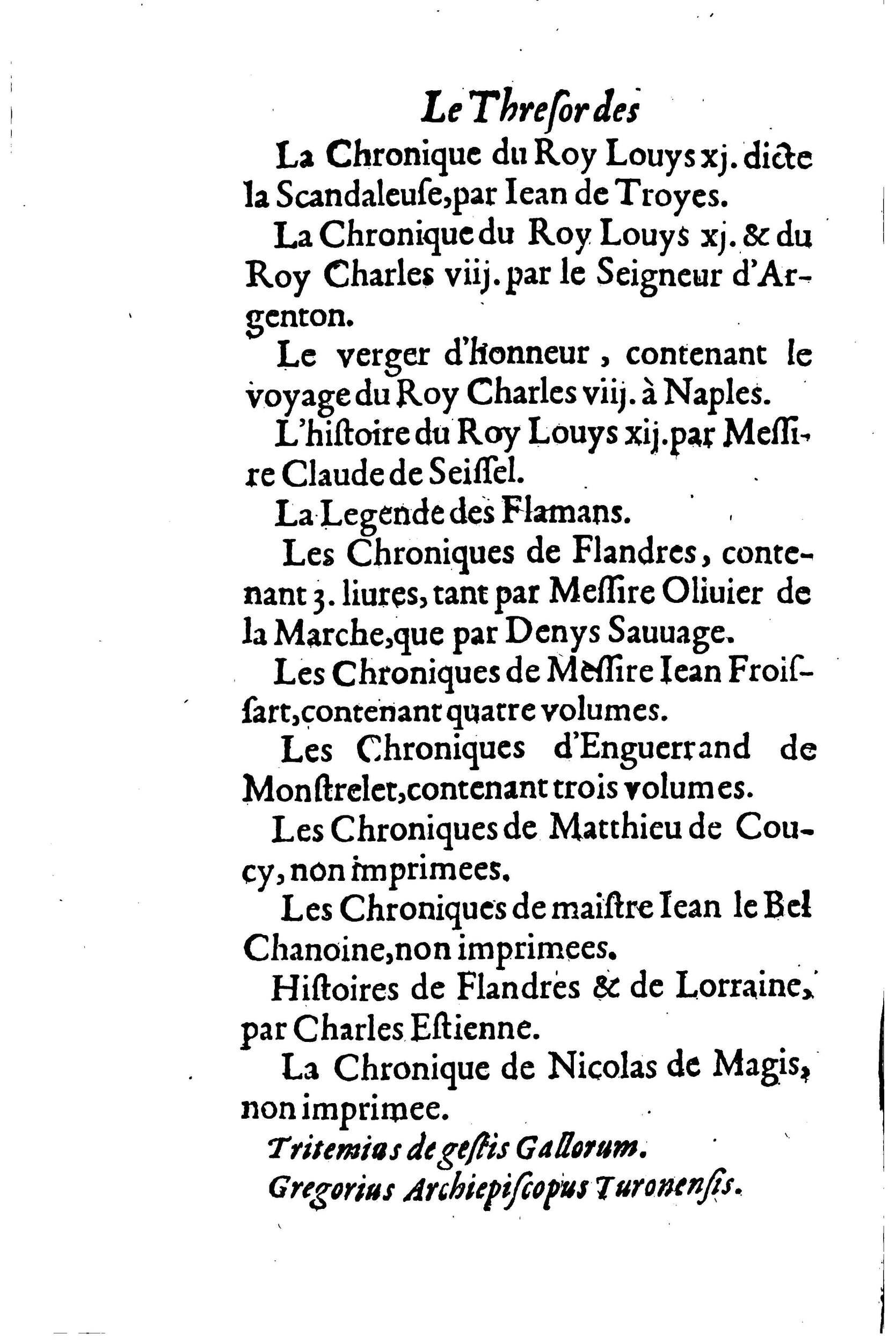 1633 - Jean Corrozet - Trésor des histoires de France - BM Lyon 1633 - Jean Corrozet - Trésor des histoires de France - BM Lyon