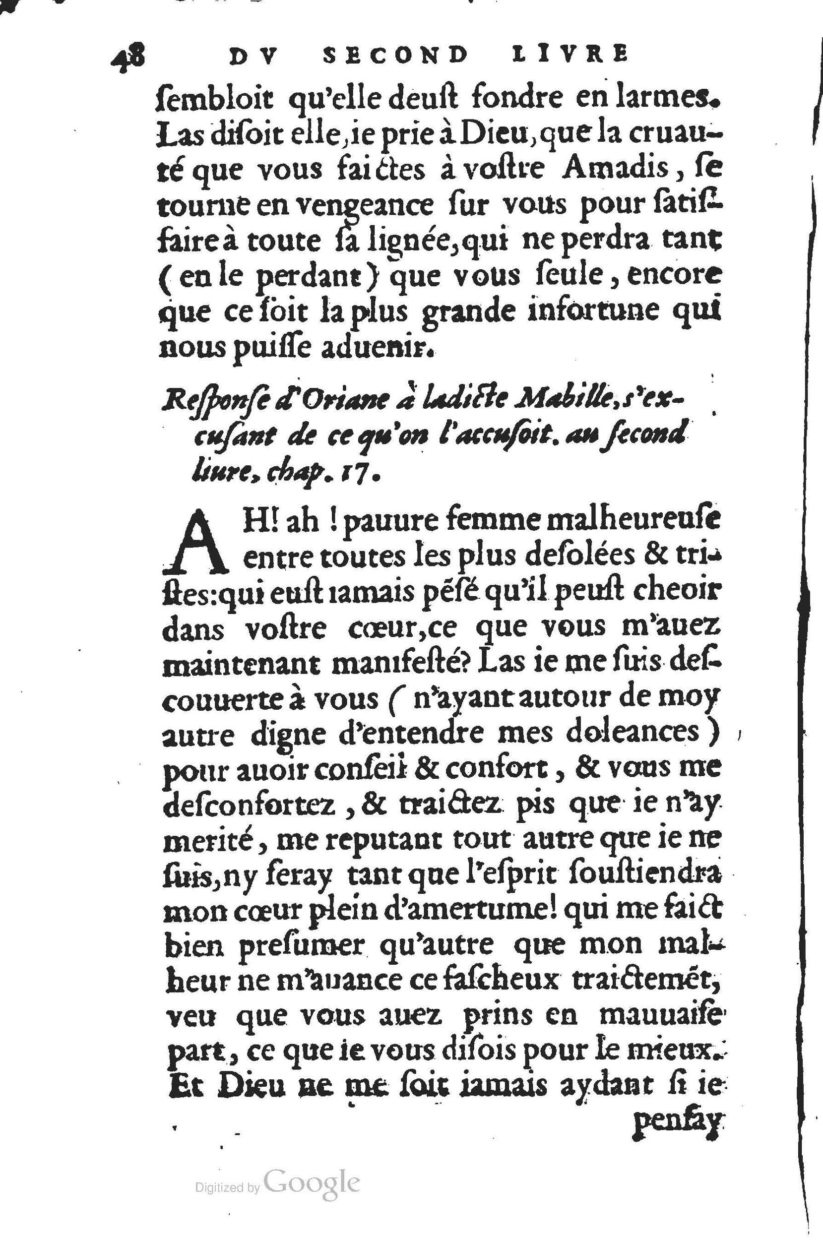 1560 - Jean d’Ogerolles et Gabriel Cotier Lyon - Trésor des Amadis - BSB Munich