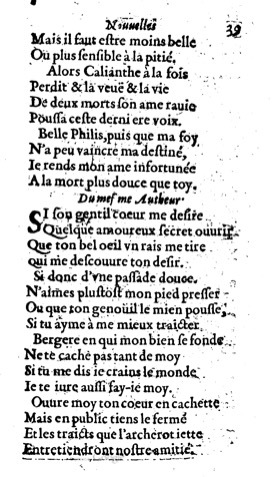 1623 - Jacques Cailloüé - Trésor ou recueil des chansons amoureuses - British Library