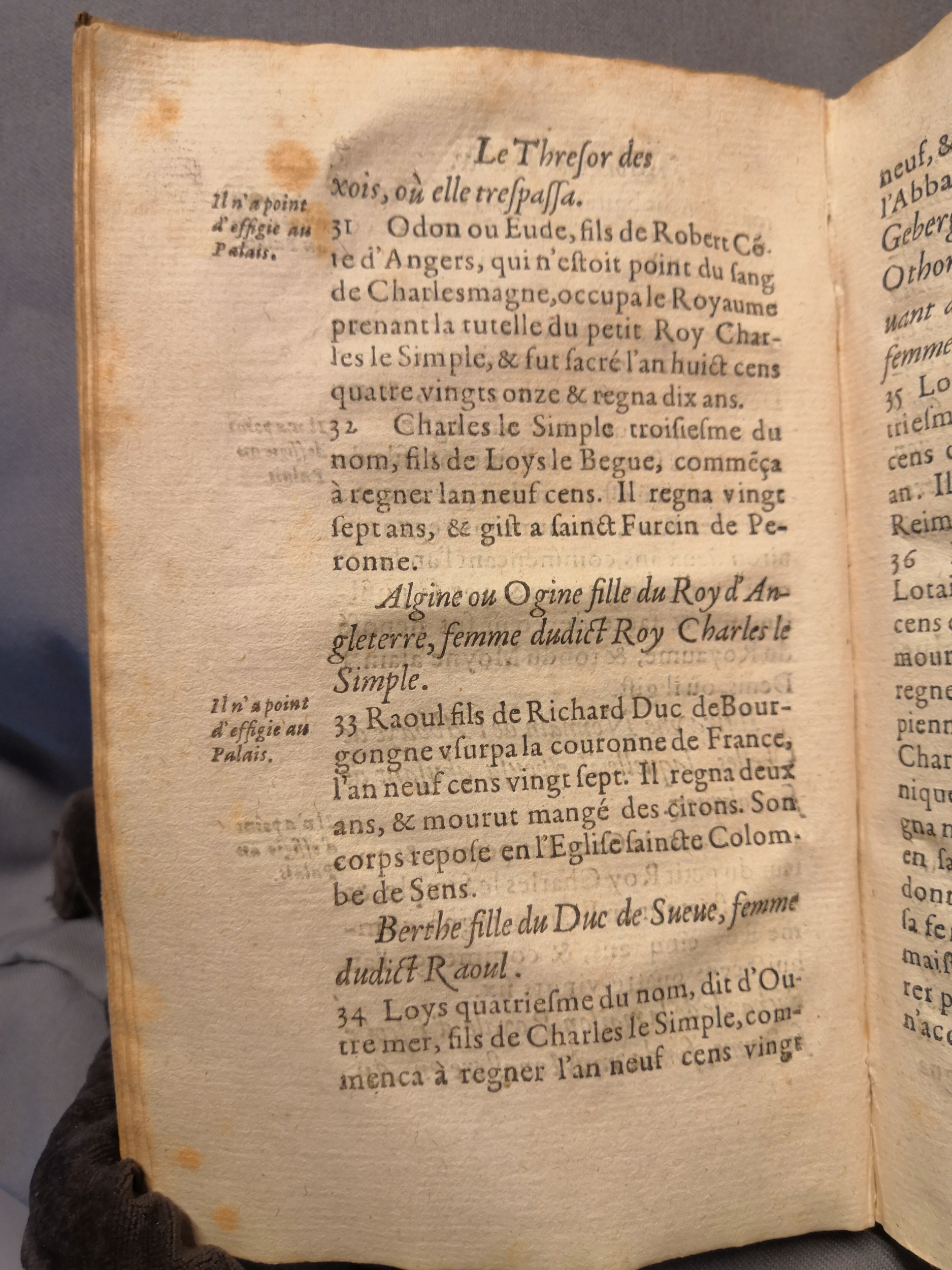 1614 - Jean Corrozet - Trésor des histoires de France - Amsterdam