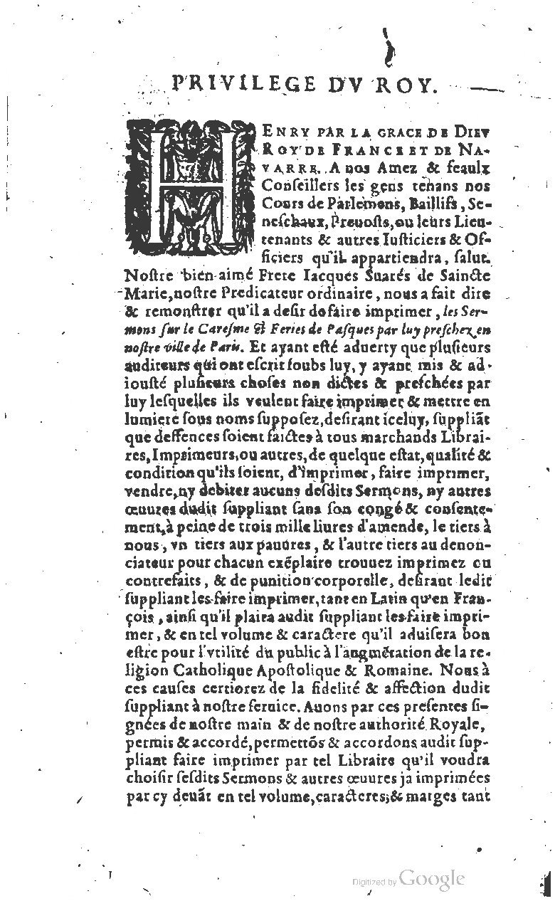 1607 - Nicolas Du Fossé - Trésor quadragésimal - T 01 - BM Lyon