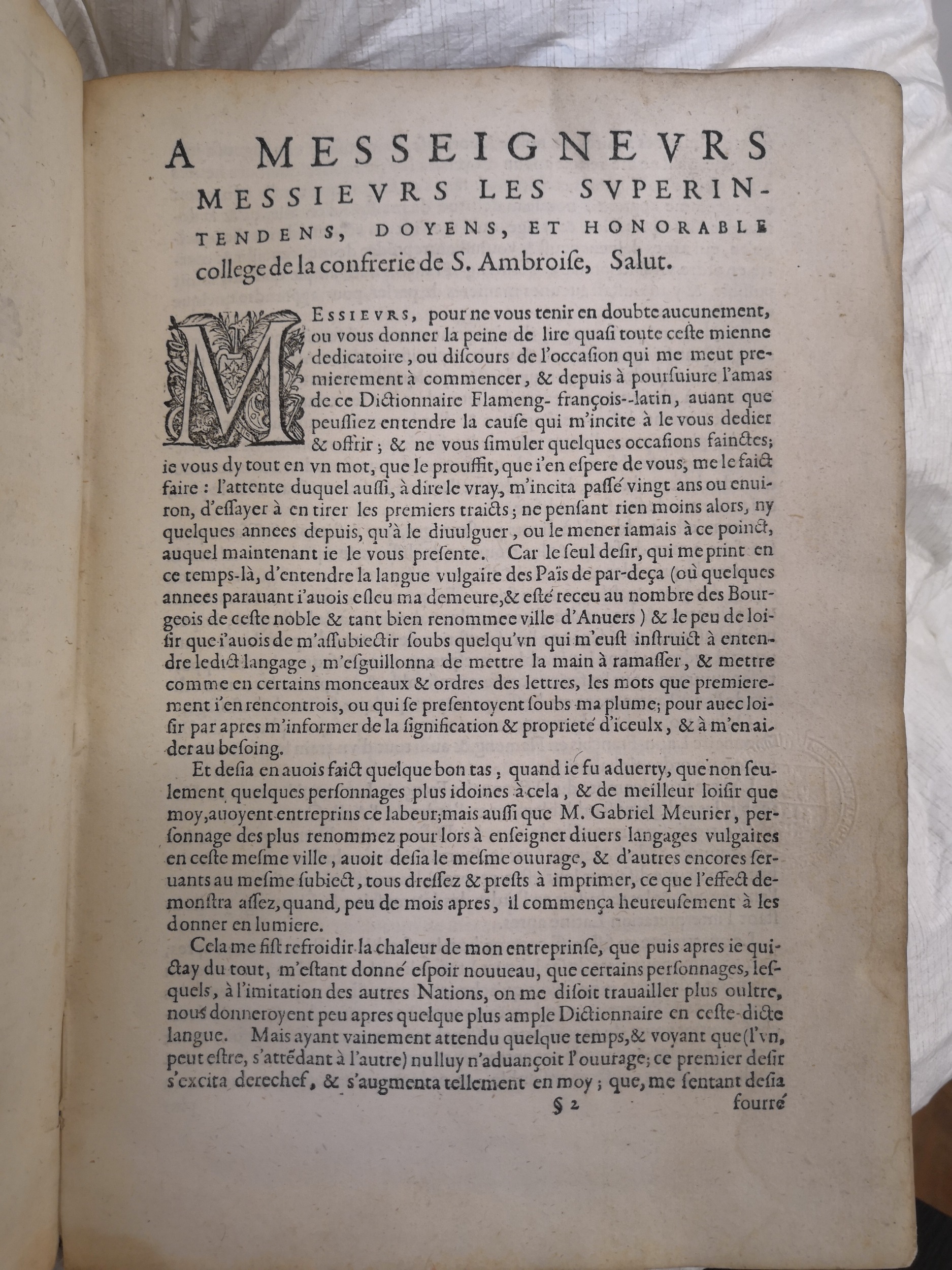 1573 - Christophe Plantin - Trésor du langage bas-allemand - Anvers Université