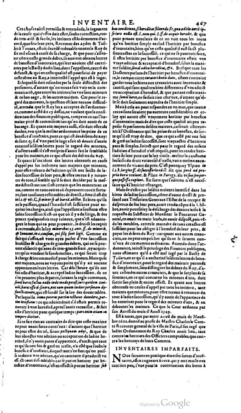 1629 - Veuve Nicolas Buon - Trésor du droit français (29620 T. 2) - BM Lyon