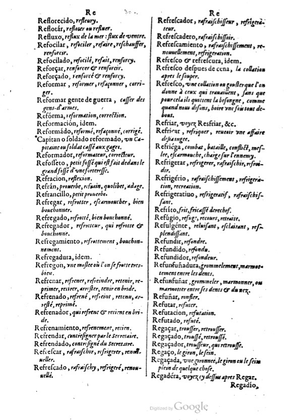 1621 - Adrian Tiffaine - Trésor des deux langues espagnole et française - BM Lyon