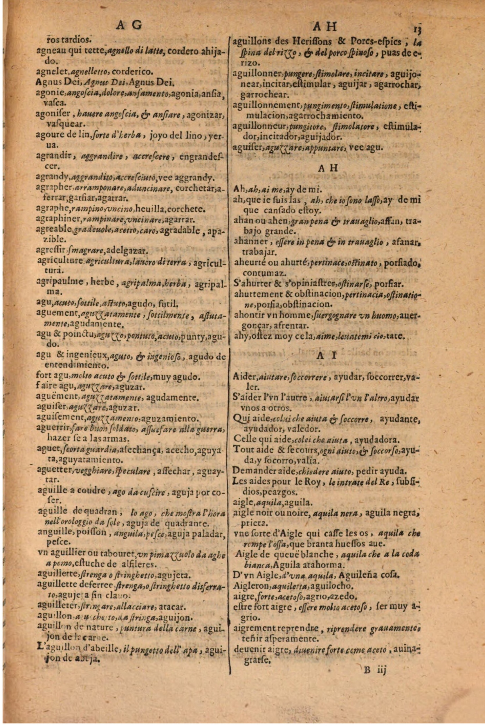 1616 - Pierre de la Rovière - Trésor des trois langues (Seconde partie) - BSB Munich