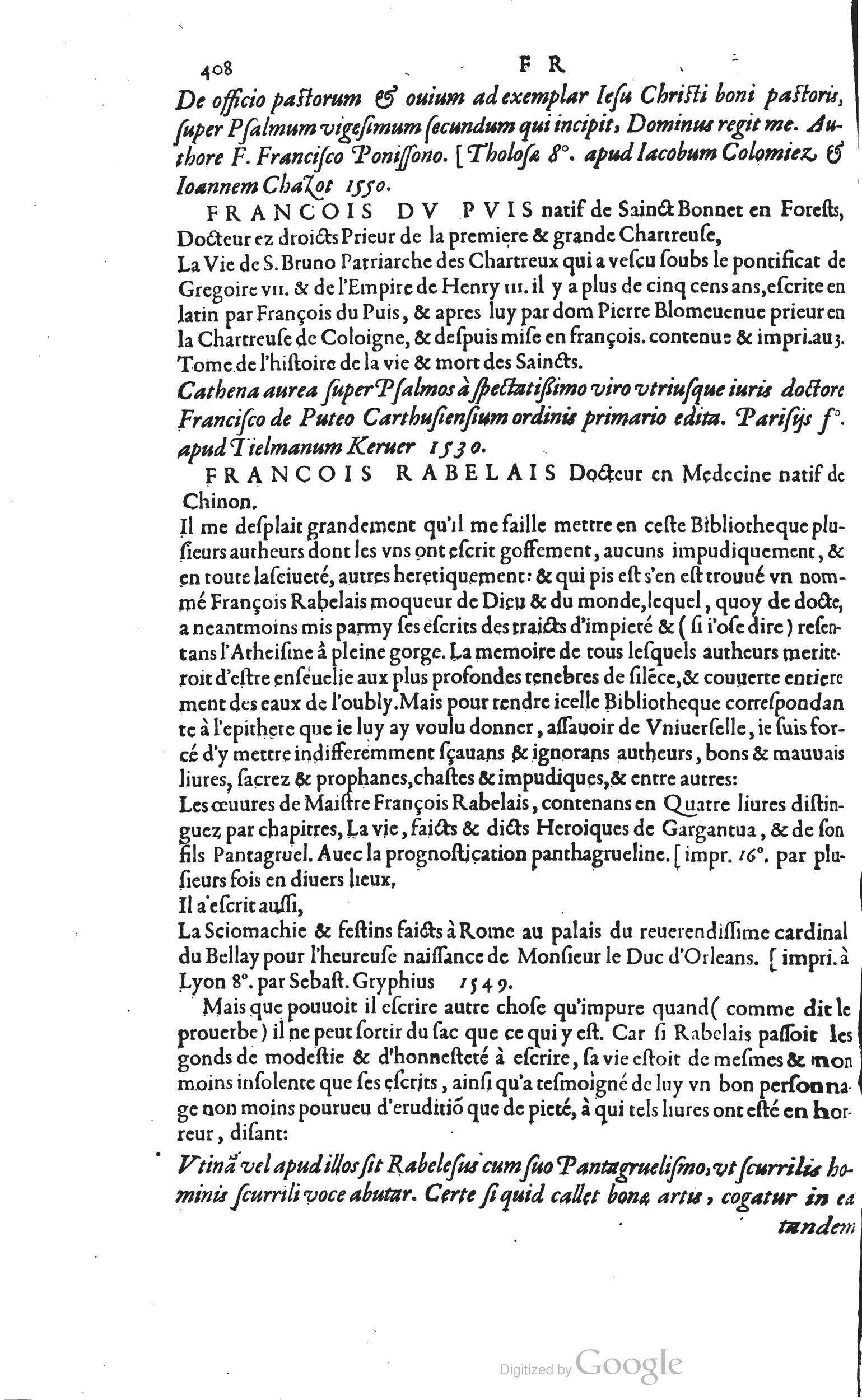 1585 - Barthélemy Honorat - Bibliothèques françaises - BSB Munich