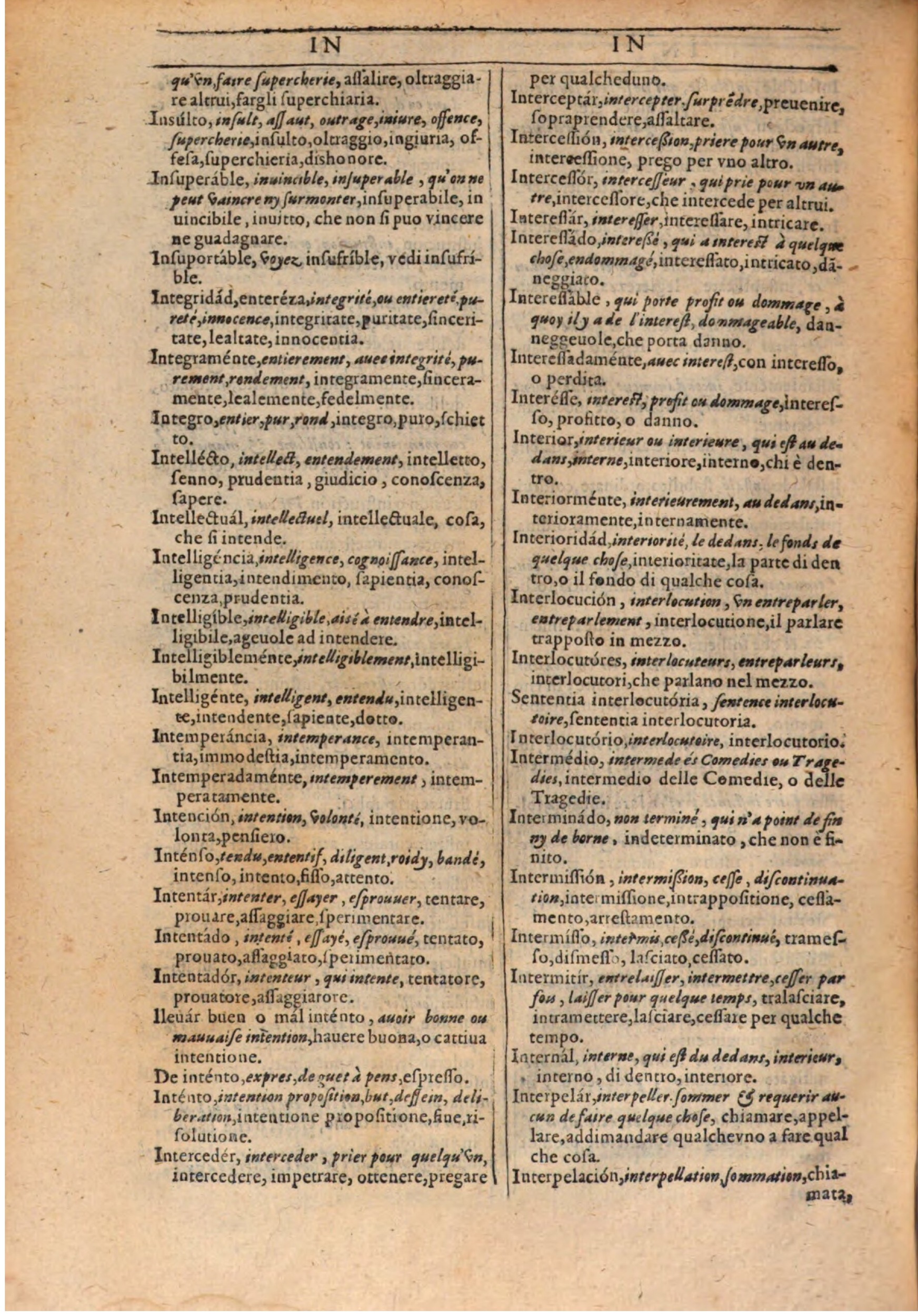 1609 - Philippe Albert et Alexandre Pernet - Trésor des trois langues française, italienne et espagnole (Première partie) - BSB Munich 1609 - Philippe Albert et Alexandre Pernet - Trésor des trois langues française, italienne et espagnole (Première partie) - BSB Munich