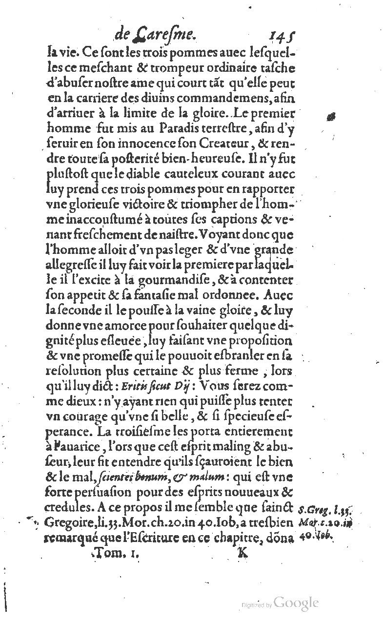 1607 - Nicolas Du Fossé - Trésor quadragésimal - T 01 - BM Lyon