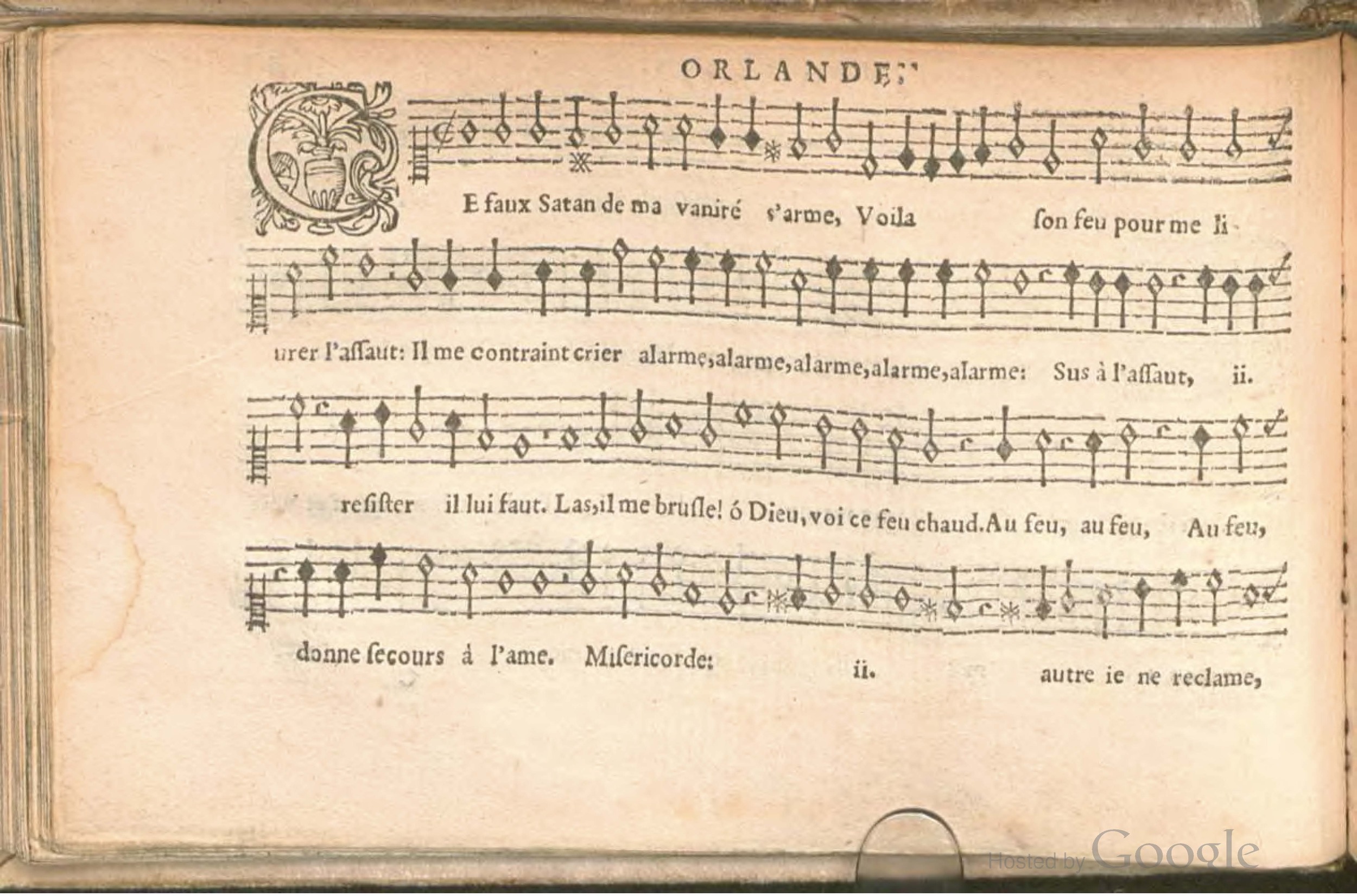 1576 - [Pierre de Saint-André] - Trésor de musique d’Orlande de Lassus Superius - BSB Munich