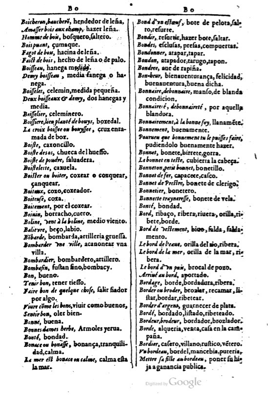 1616 - Veuve Marc Orry - Trésor des deux langues espagnole et française (Première et Seconde parties) - BM Lyon