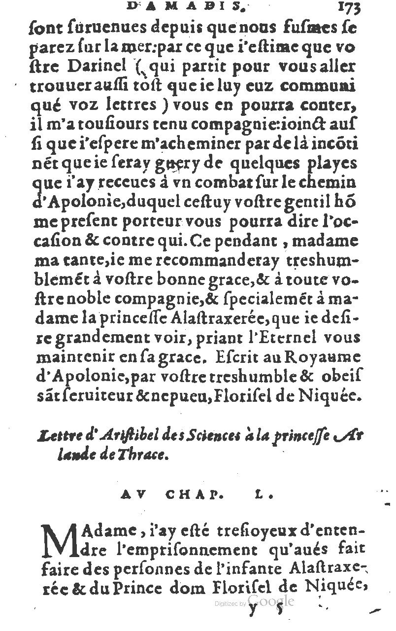 1582 - Jean Huguetan - Trésor des Amadis T. 1 - BM Lyon