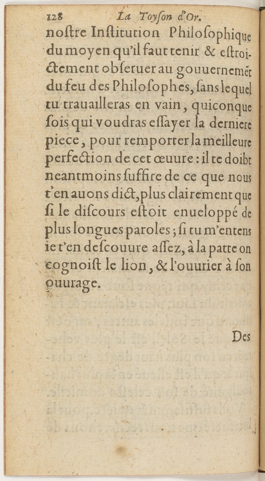 1612 - Charles Sevestre - Toison d’or ou la fleur des Trésors - BnF