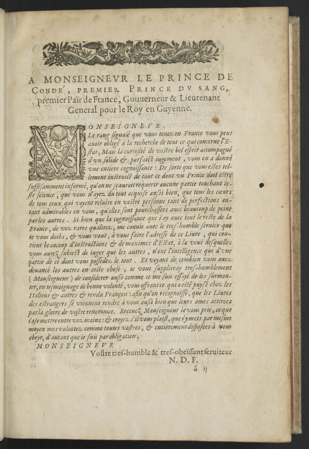 1608 - Nicolas Du Fossé - Trésor politique - BnF Tolbiac