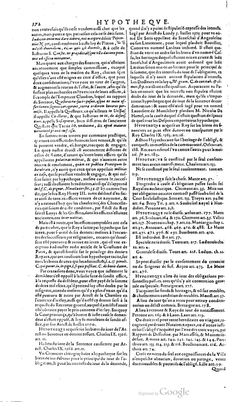 1629 - Veuve Nicolas Buon - Trésor du droit français (21754 T. 2) - BM Lyon