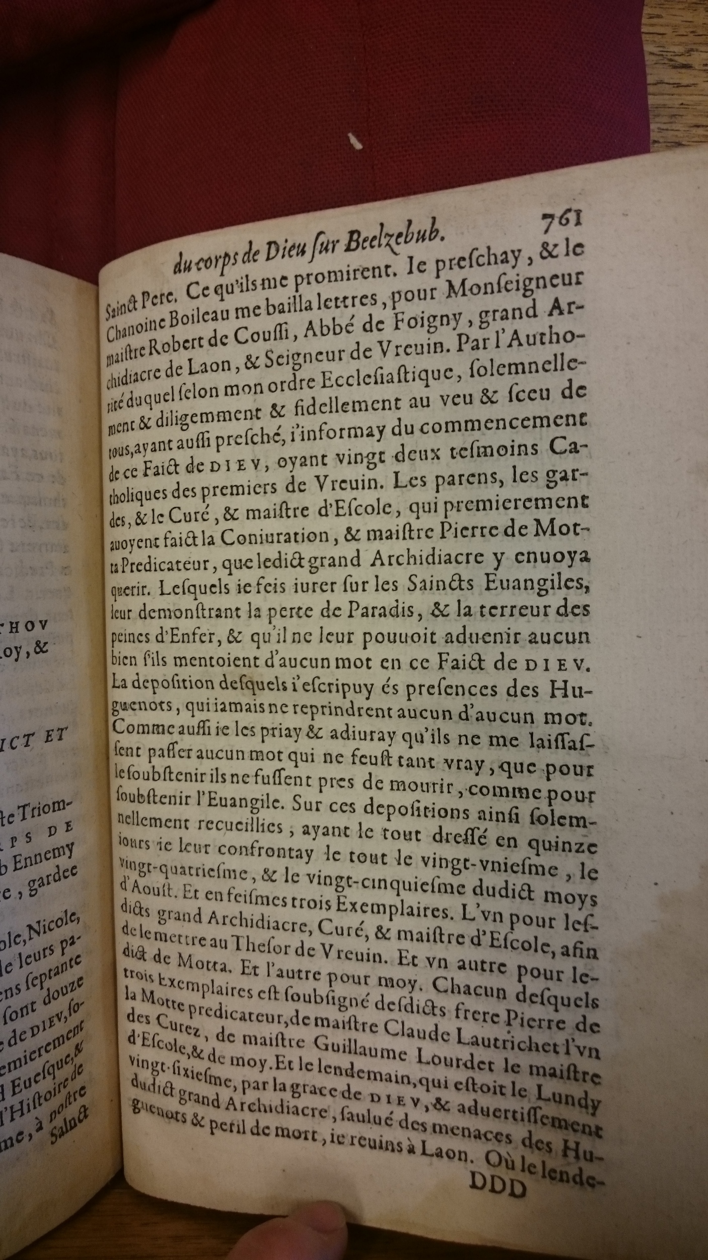 1578 - Nicolas Chesneau - Trésor et entière histoire de la triomphante victoire du corps de Dieu sur l’esprit malin - BM Lyon