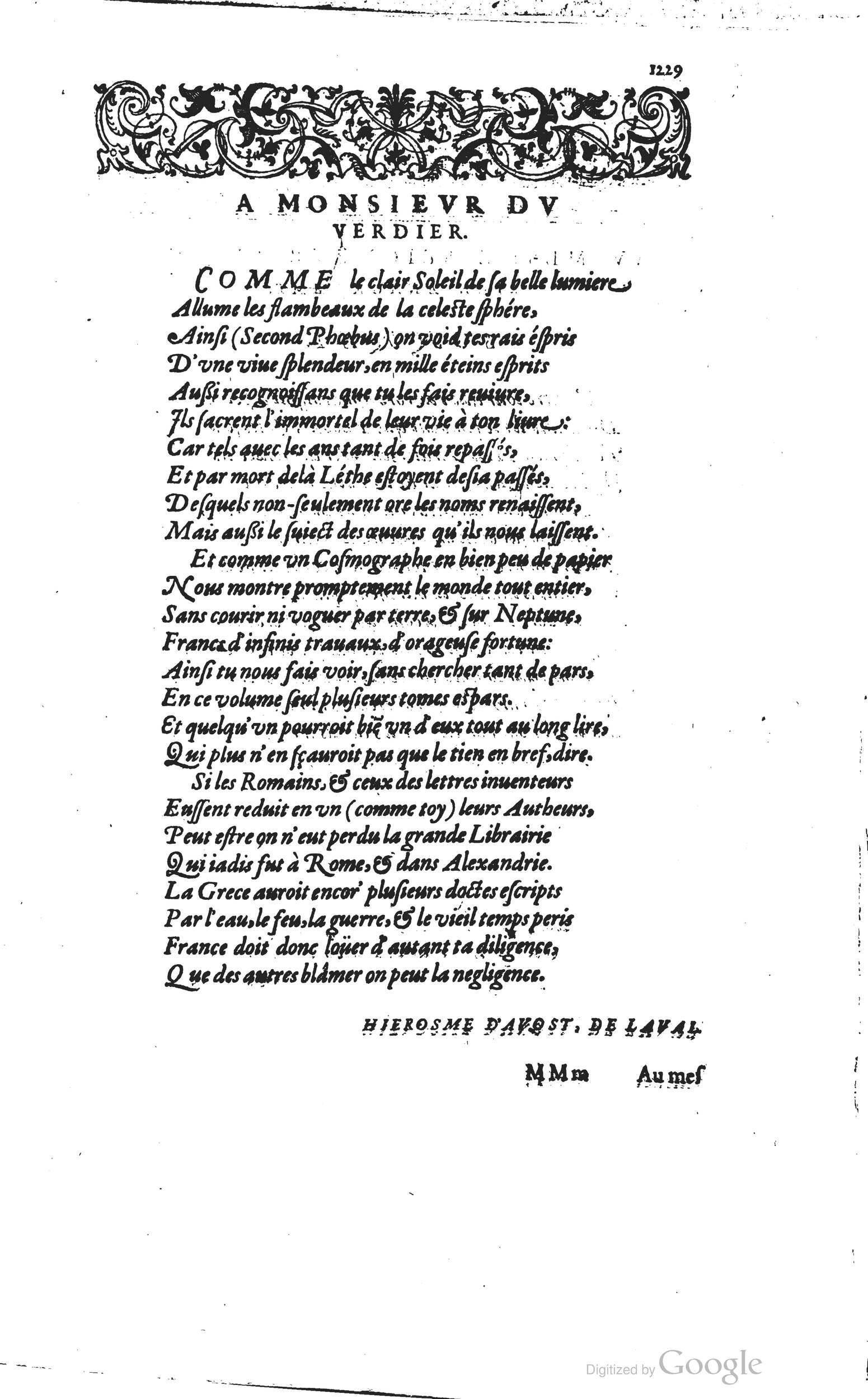 1585 - Barthélemy Honorat - Bibliothèques françaises - BSB Munich