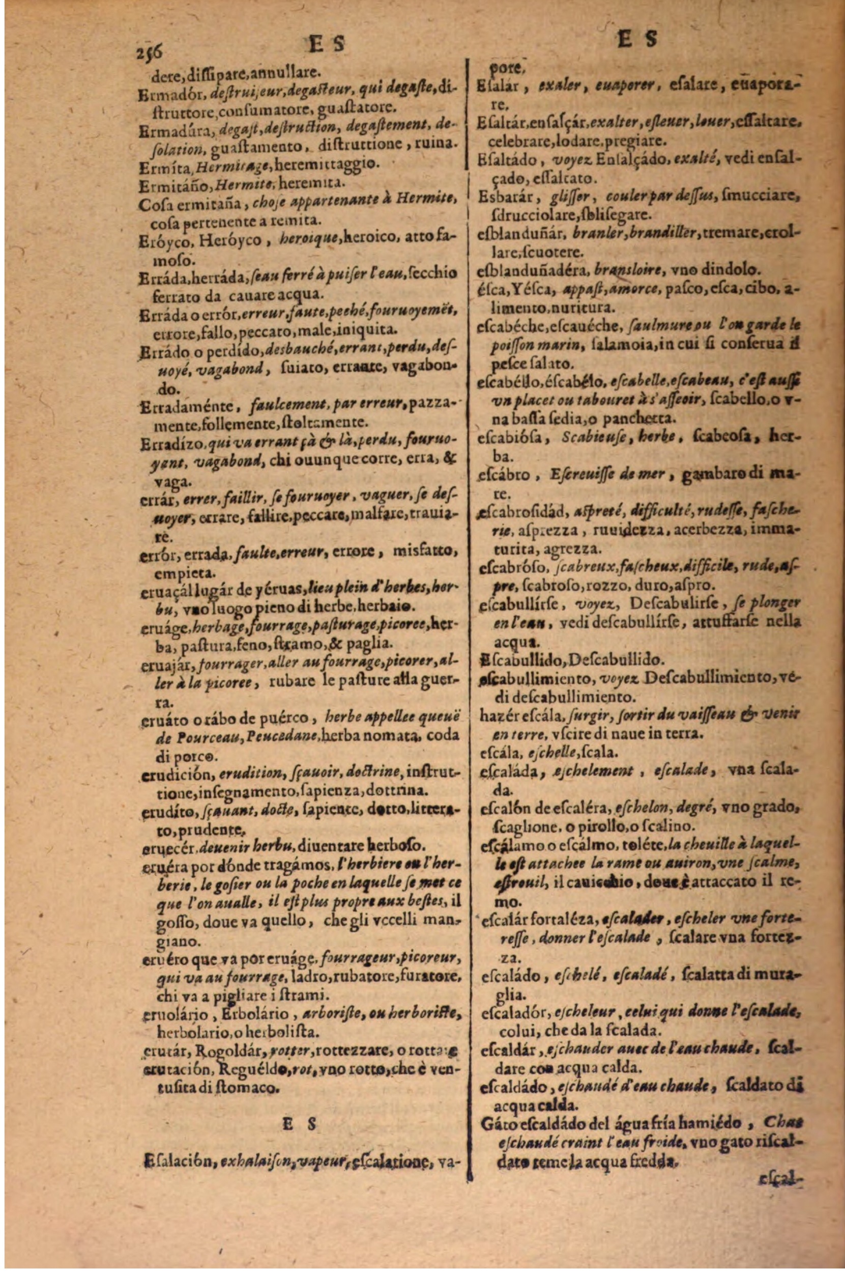 1606 - Samuel Crespin - Thresor des trois langues, francoise, italiene et espagnolle - BSB Munich