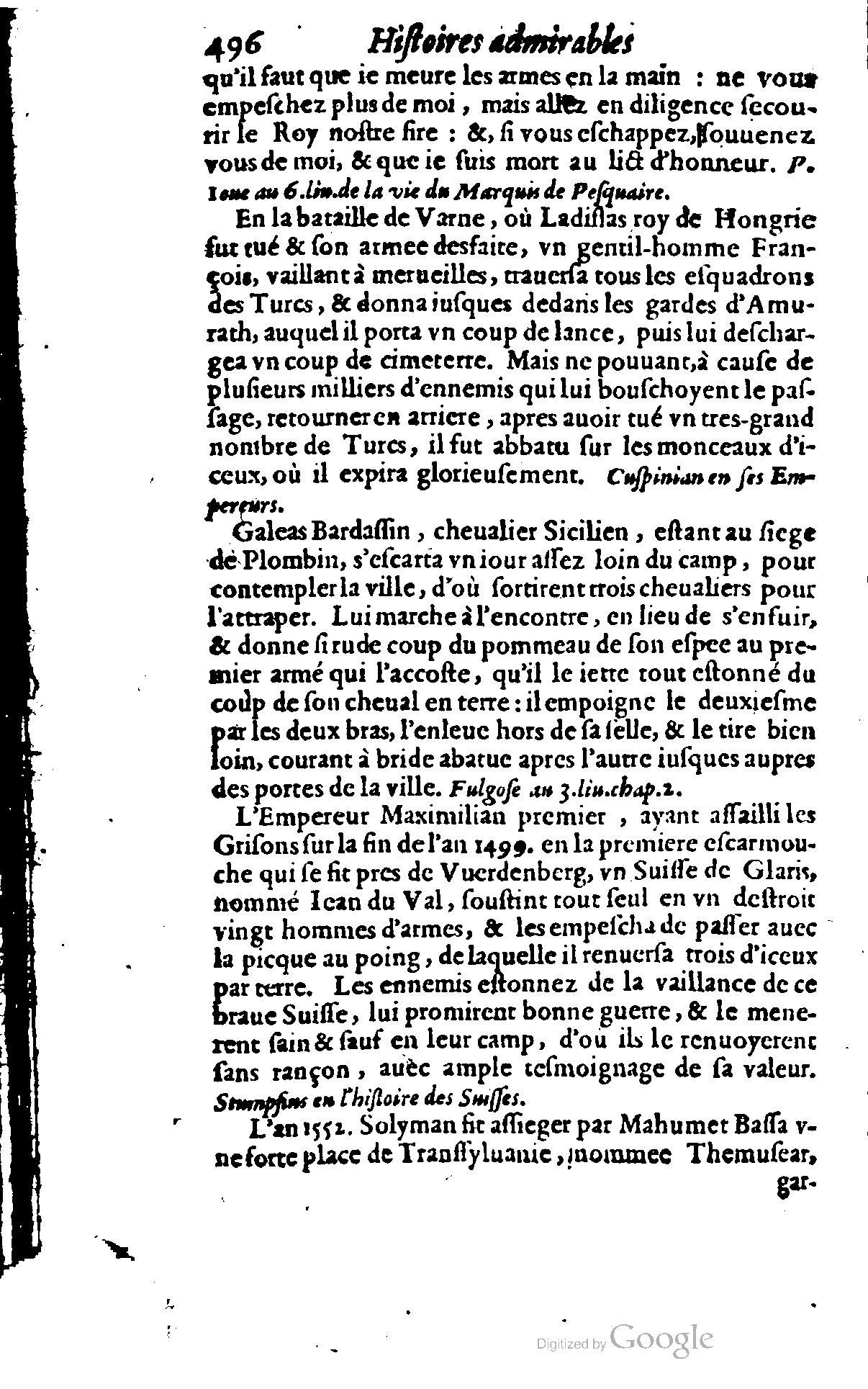 1620 - Samuel Crespin - Trésor d’histoires admirables et mémorables - BCU Lausanne