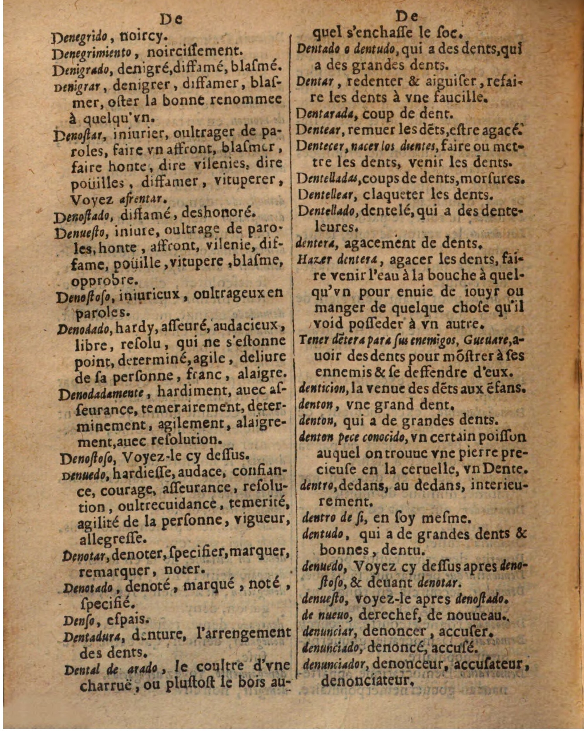 1625 - Hubert Antoine - Trésor des deux langues espagnole et française - Augsbourg