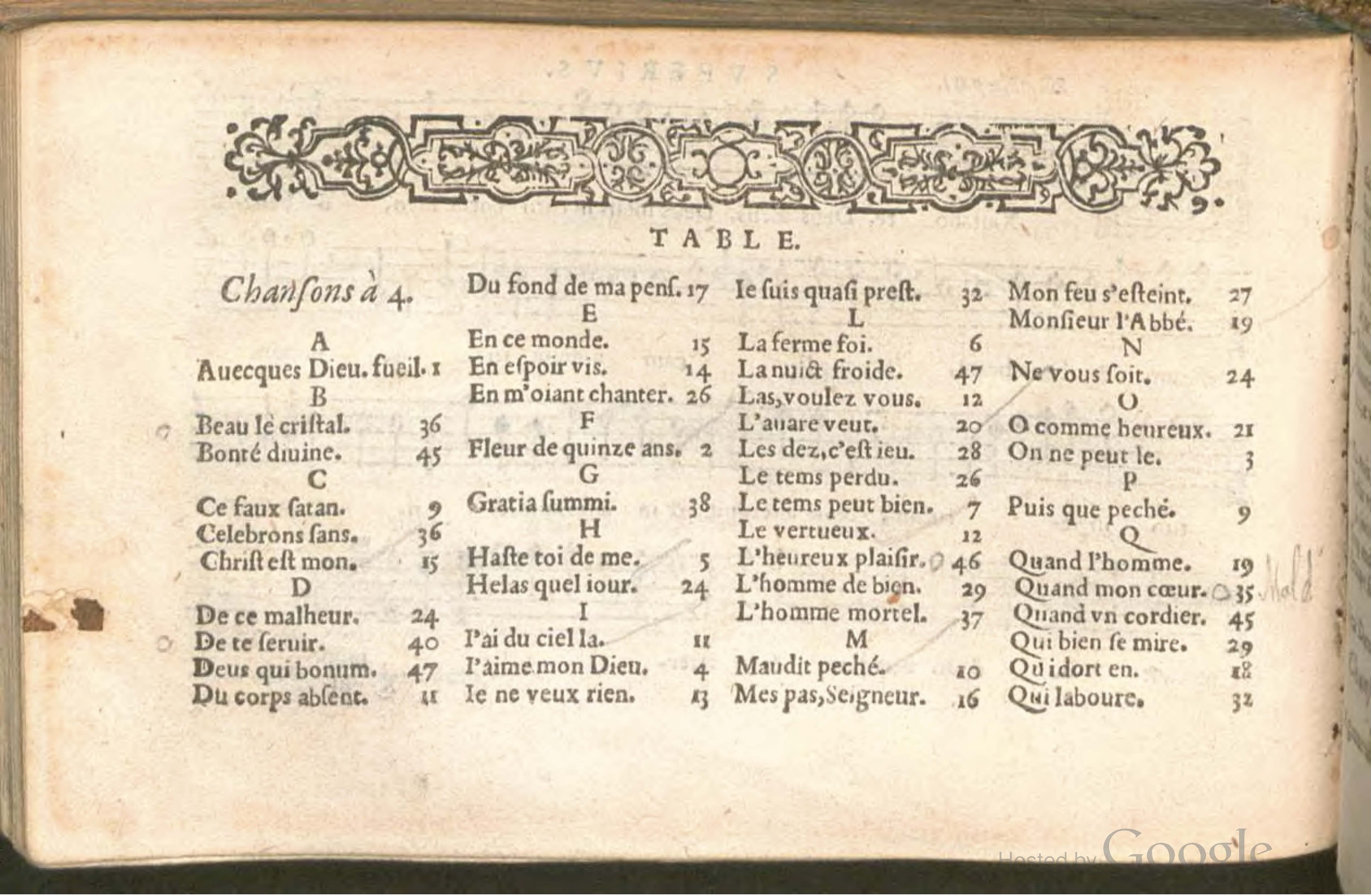 1576 - [Pierre de Saint-André] - Trésor de musique d’Orlande de Lassus Superius - BSB Munich