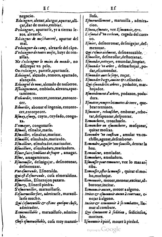 1616 - Veuve Marc Orry - Trésor des deux langues espagnole et française (Première et Seconde parties) - BM Lyon