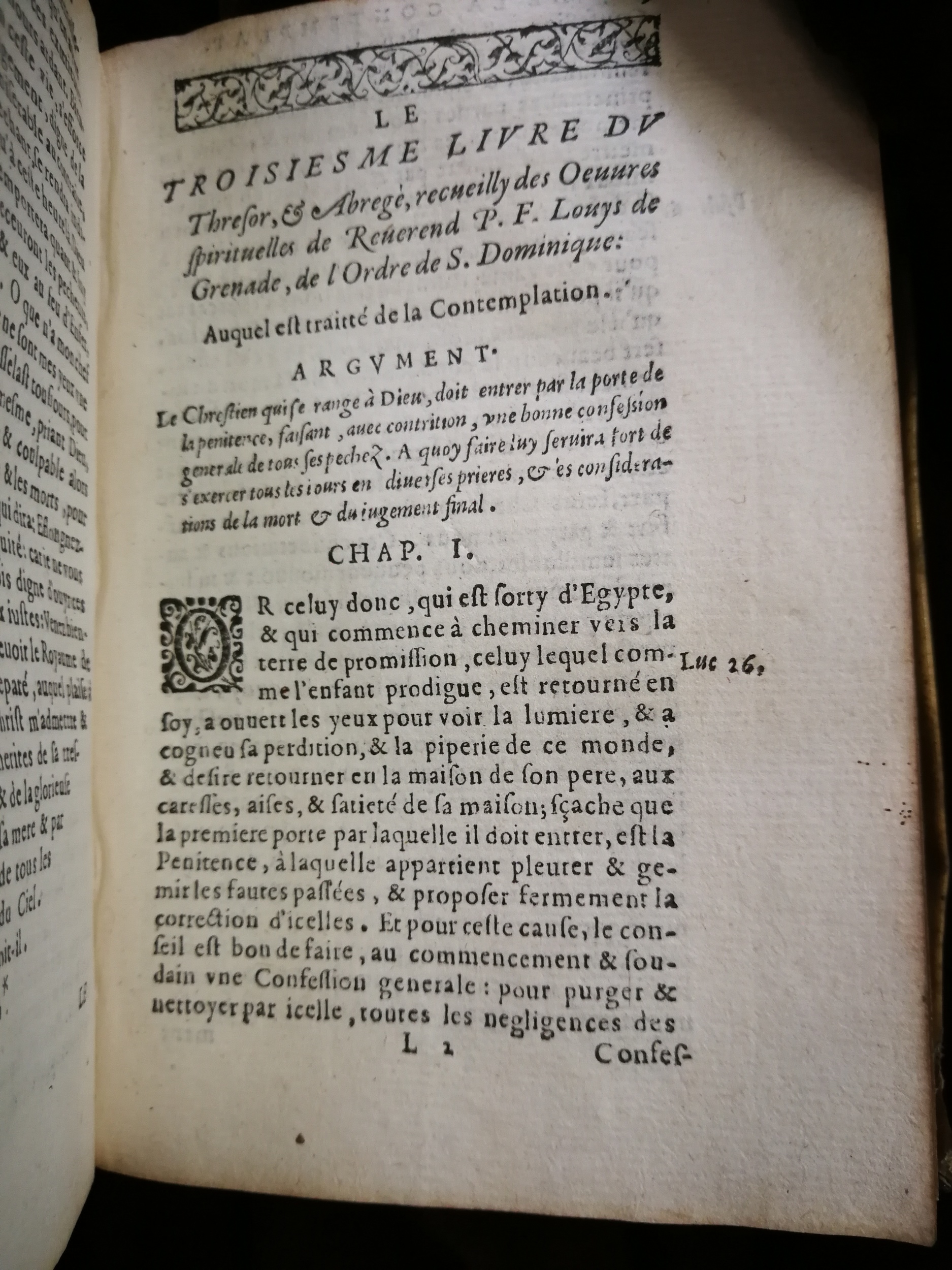 1596 - Balthazar Bellère - Trésor et abrégé de toutes les œuvres spirituelles du révérend Père F. Louis de Grenade - BU Lille