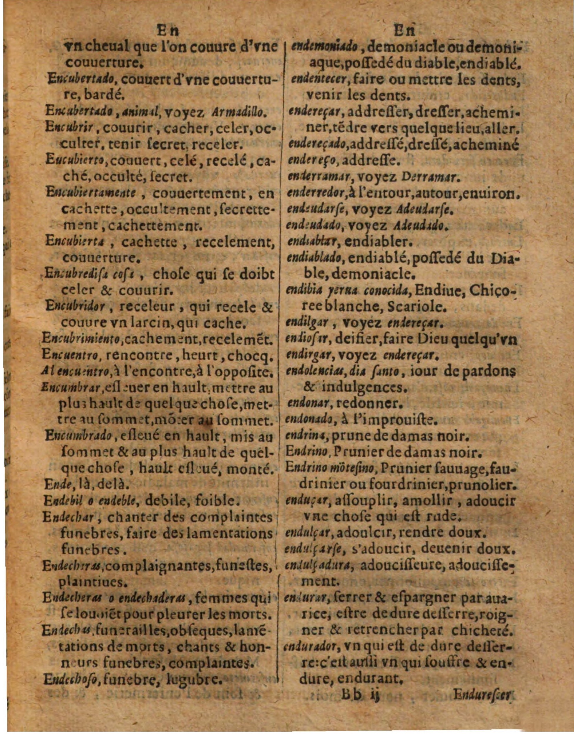 1625 - Hubert Antoine - Trésor des deux langues espagnole et française - Augsbourg