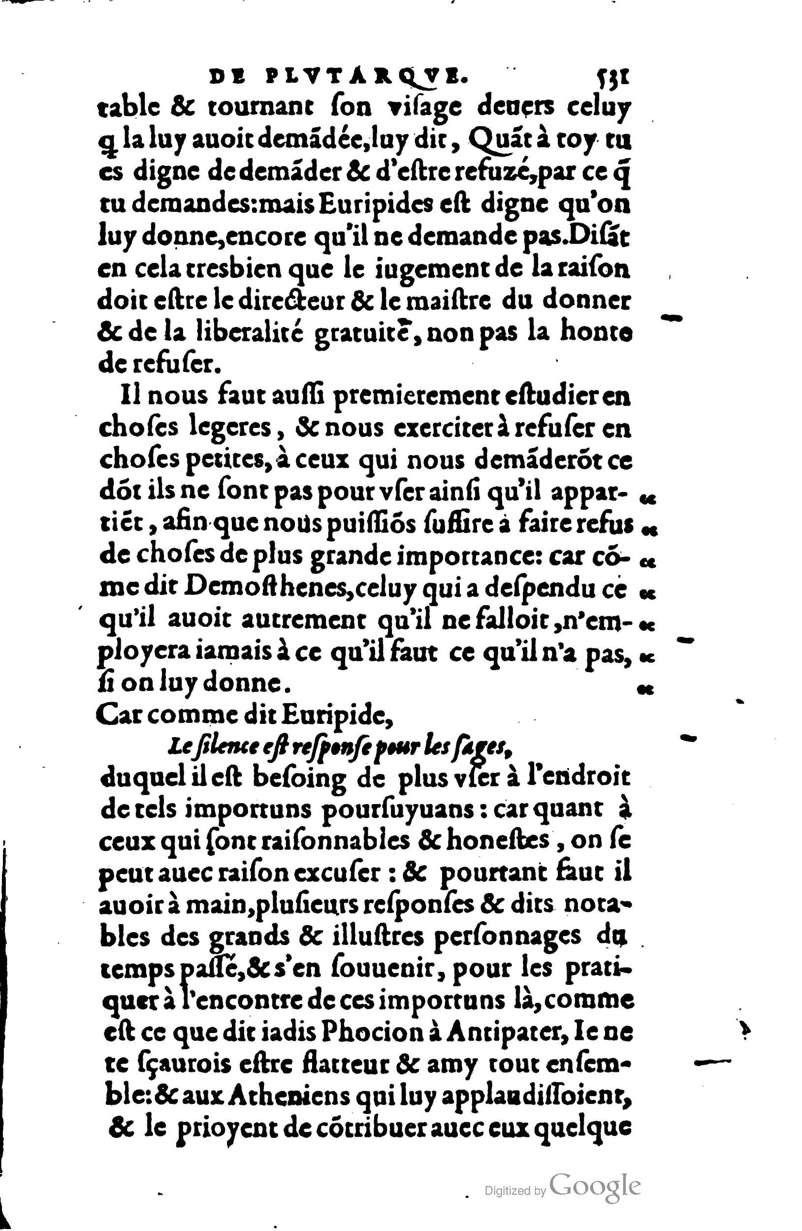 1578 - Jean Poupy - Trésor des morales de Plutarque - BSB Munich