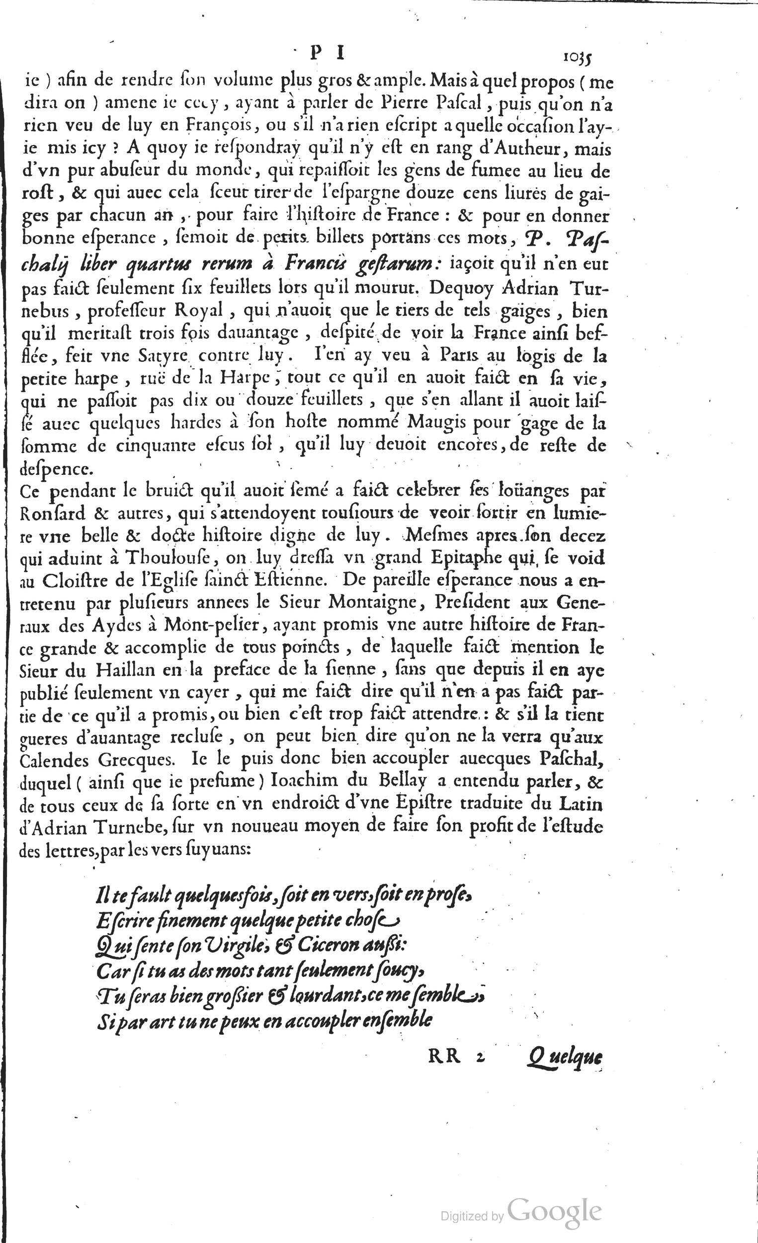 1585 - Barthélemy Honorat - Bibliothèques françaises - BSB Munich