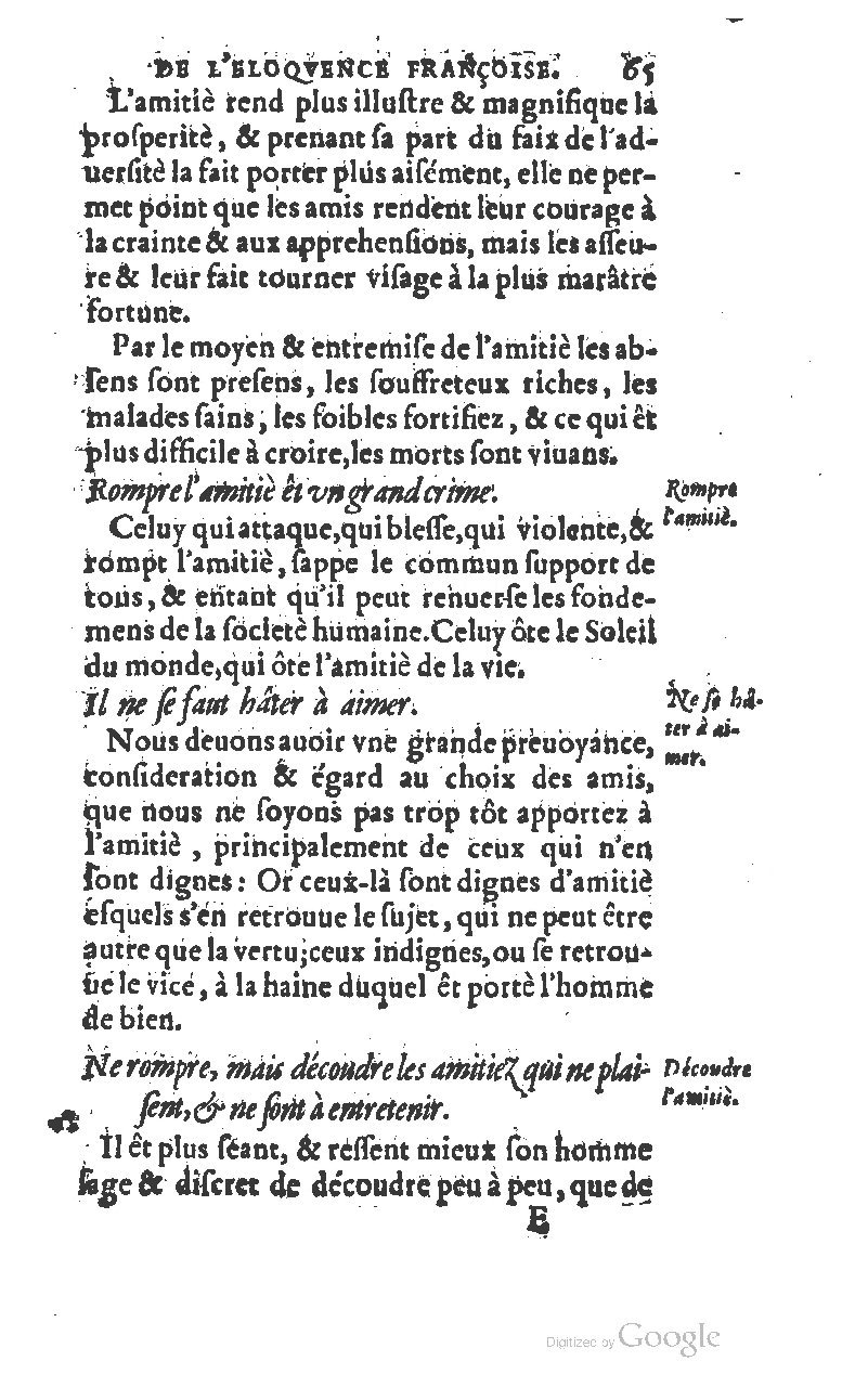 1610 - Louis Coste - Trésor de l’éloquence française (Seconde partie) - BM Lyon