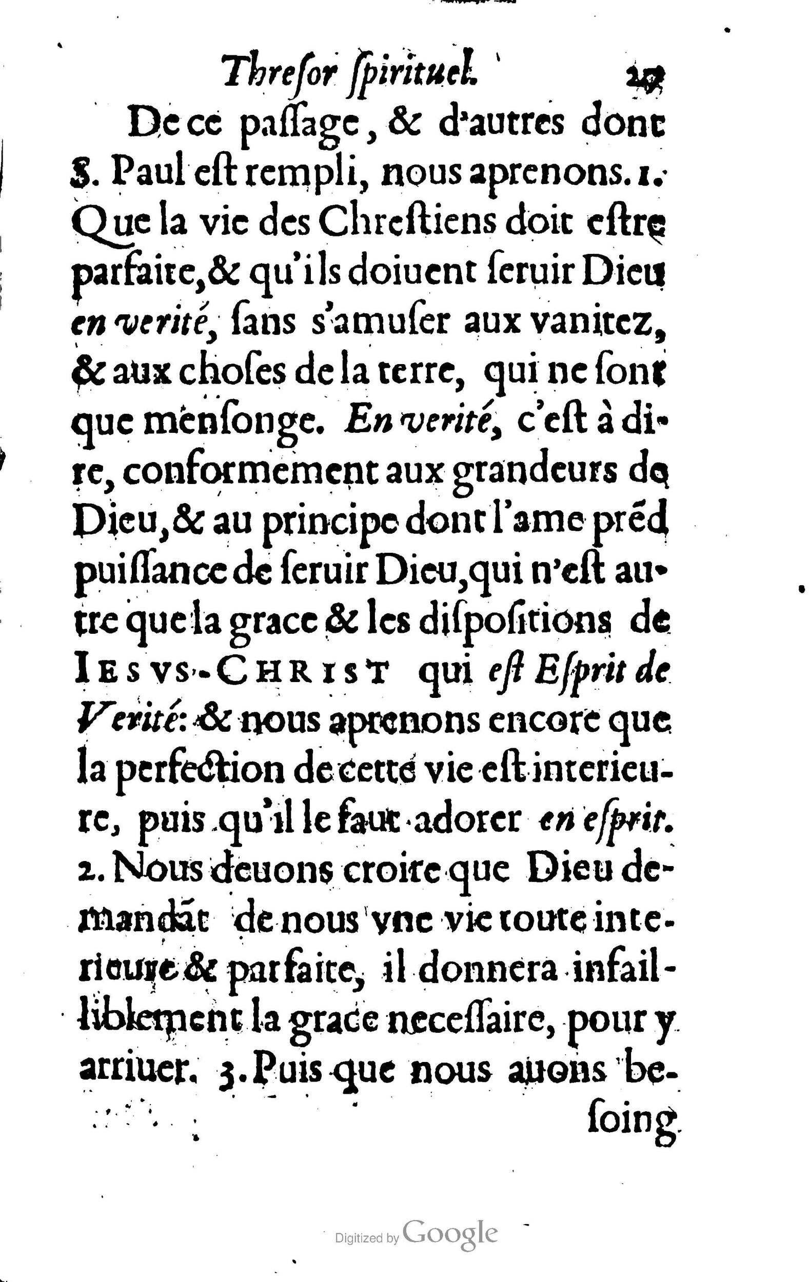 1633 - François Waudré - Trésor spirituel contenant les excellences du christianisme - BM Lyon